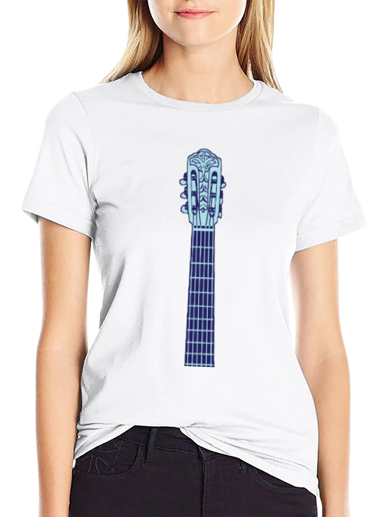 Guitar Neck Graphic Tee - Black