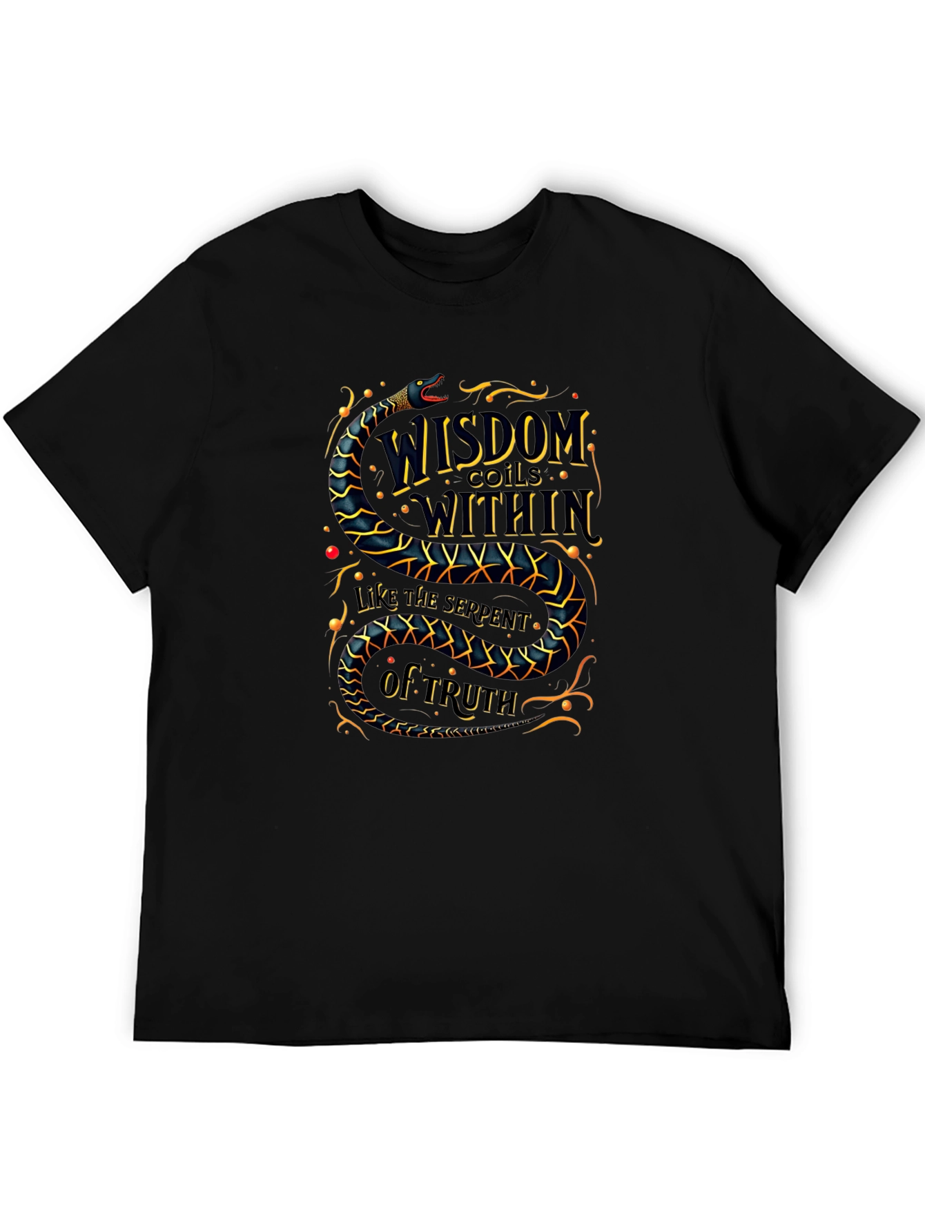 Wisdom Serpent Graphic Tee - Black