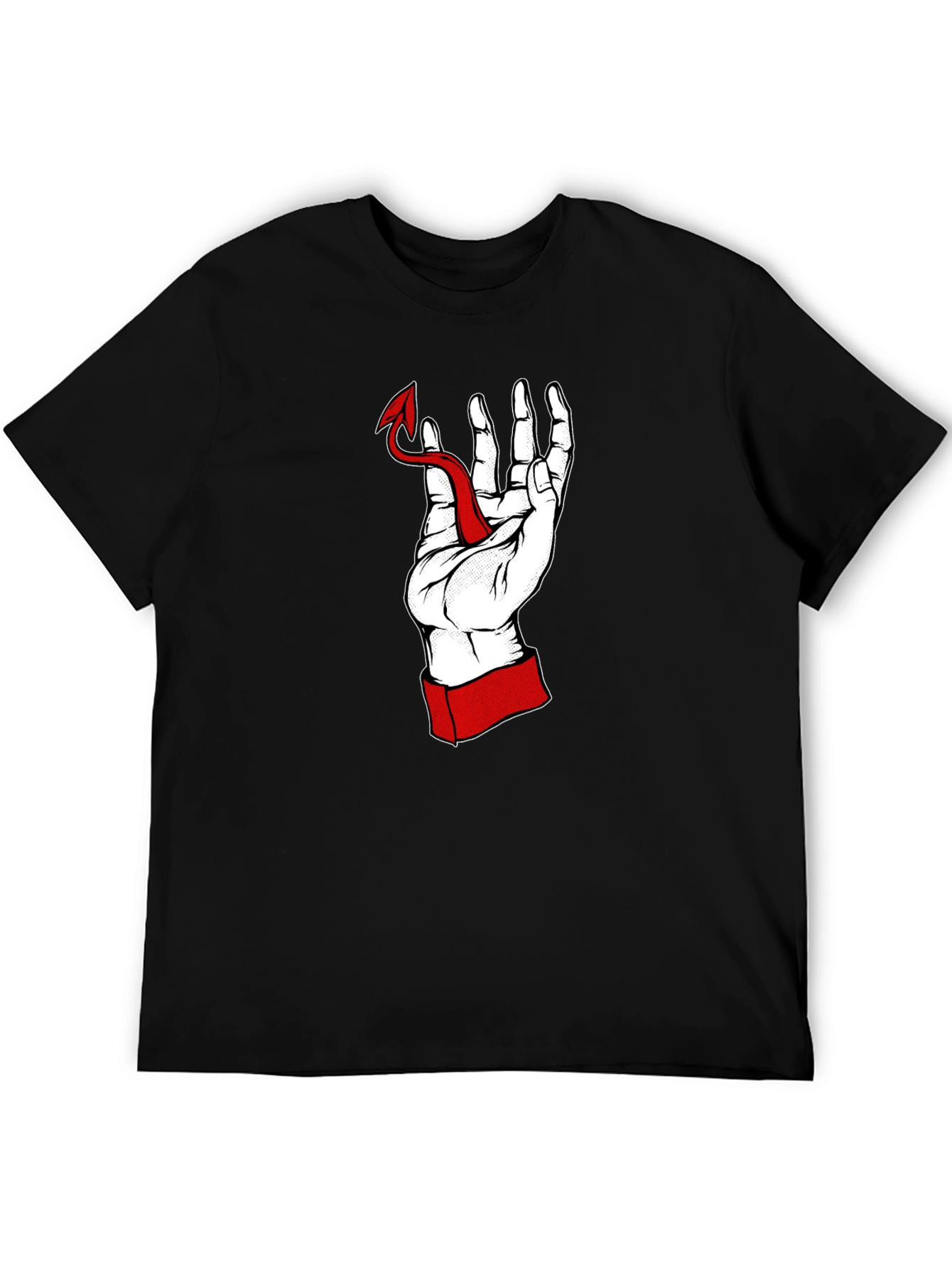 Hand Holding Devil Tail Graphic Tee