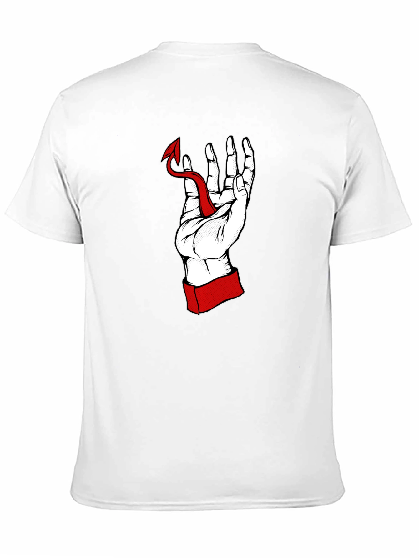 Hand Holding Devil Tail Graphic Tee