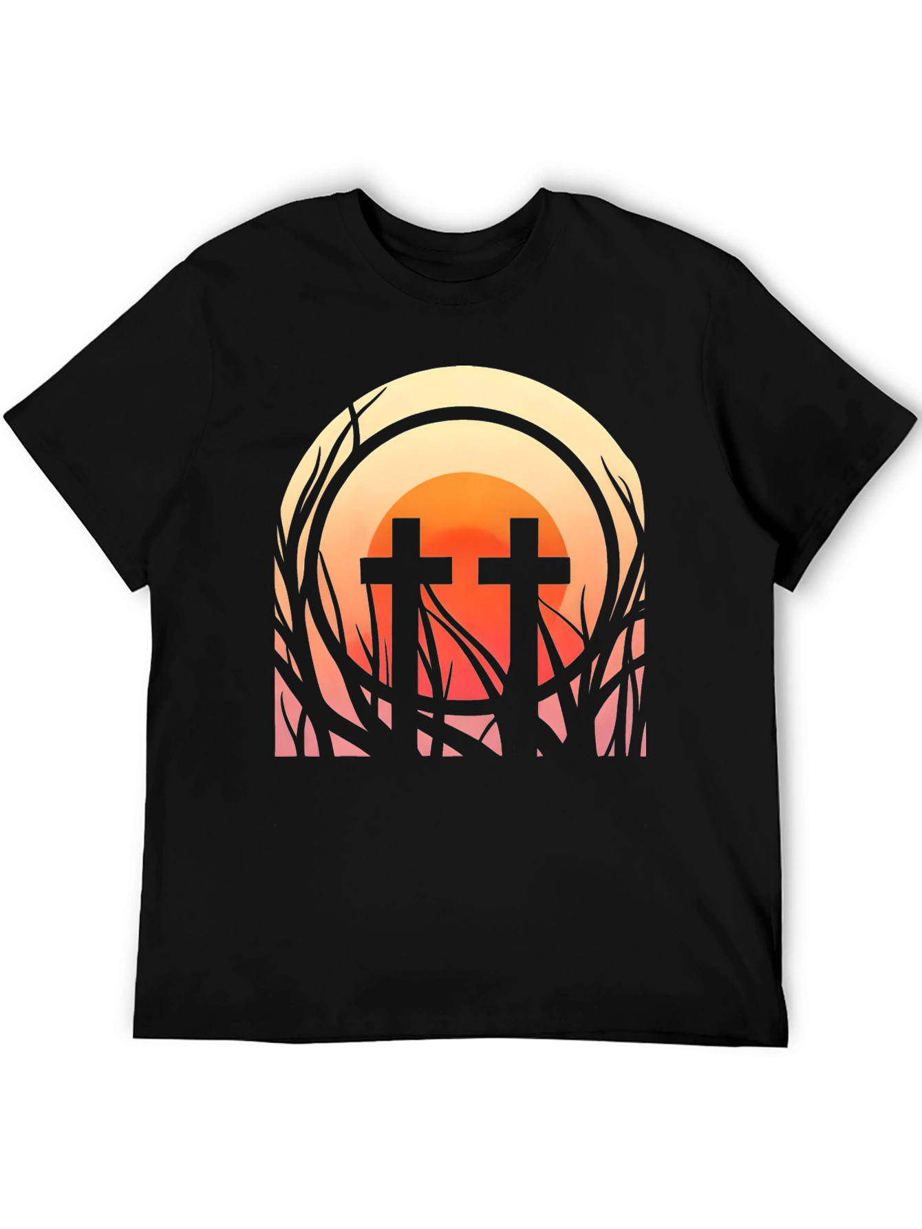 Sunset Cross Graphic Tee - Stylish Comfort