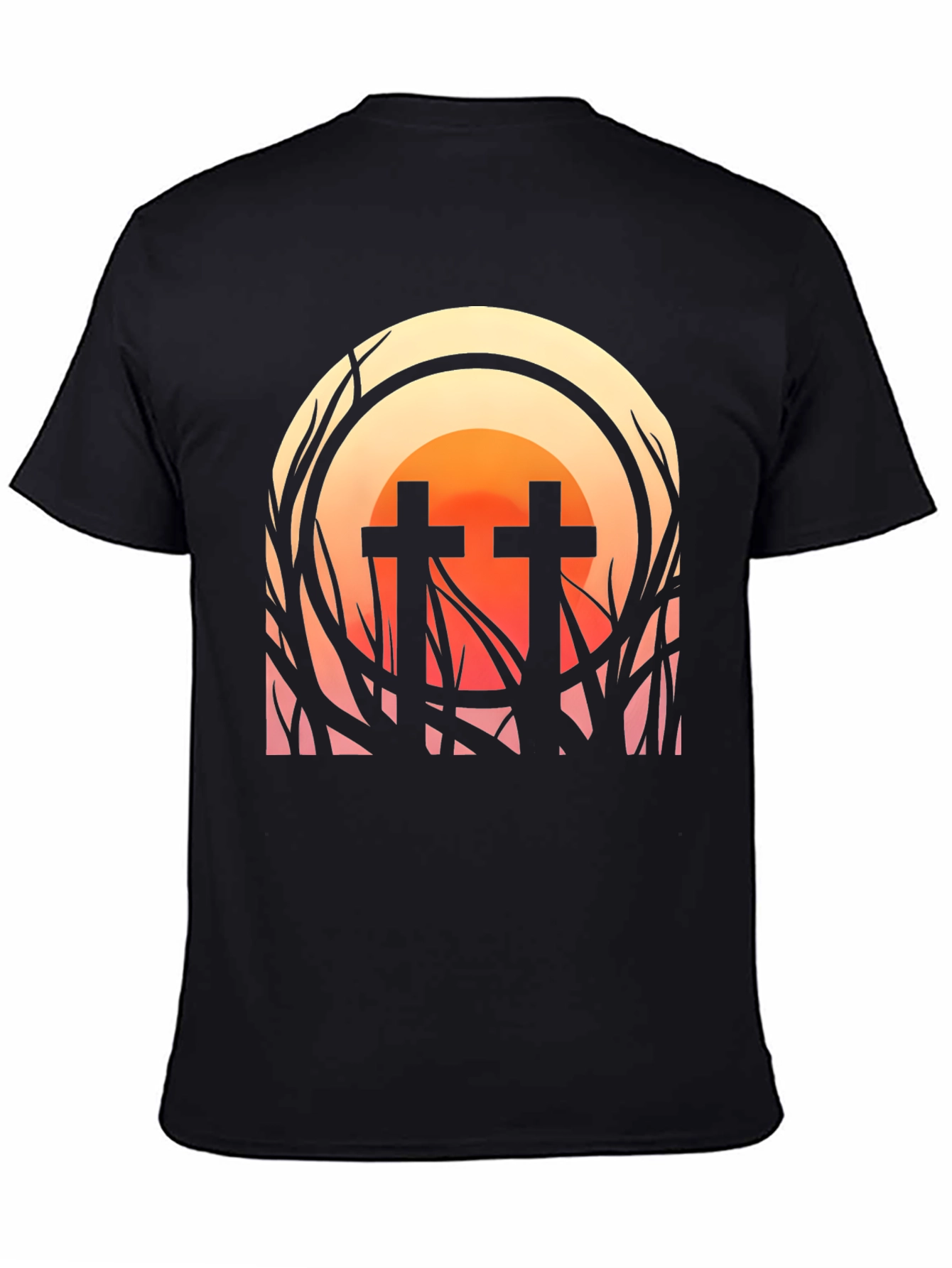 Sunset Cross Graphic Tee - Stylish Comfort