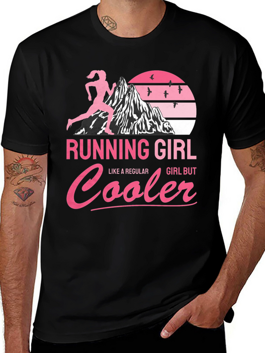 Running Girl T-Shirt - Cool Runner Design