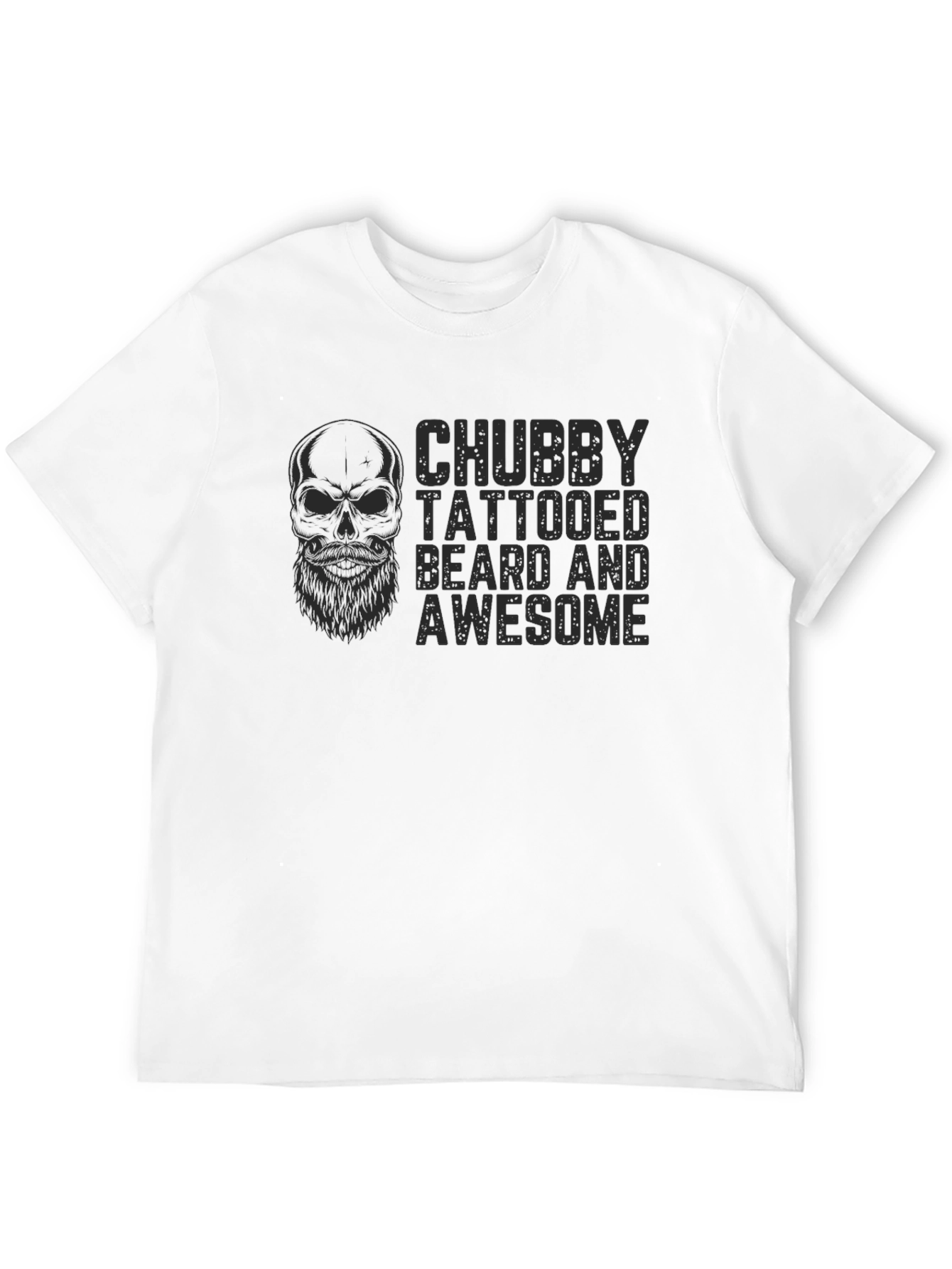 Chubby Tattooed Beard Awesome Black T-Shirt