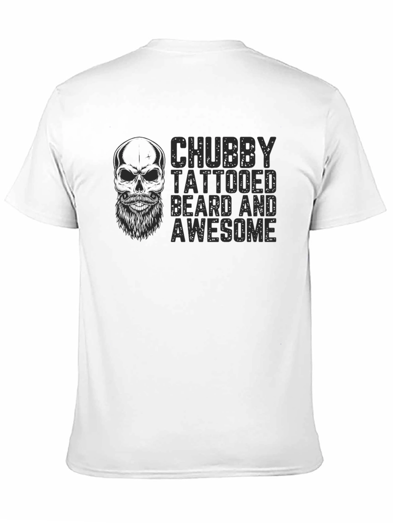 Chubby Tattooed Beard Awesome Black T-Shirt