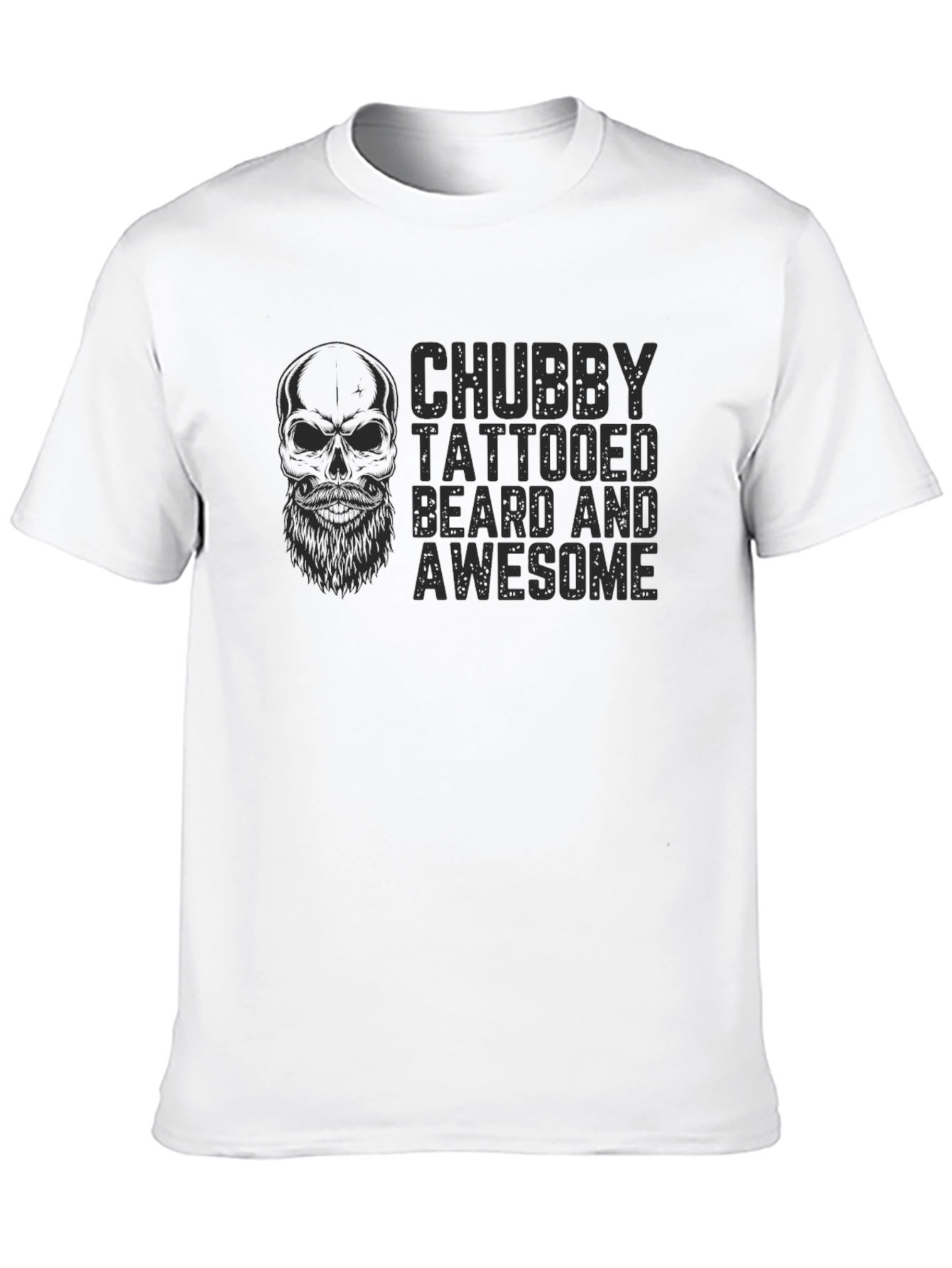 Chubby Tattooed Beard Awesome Black T-Shirt