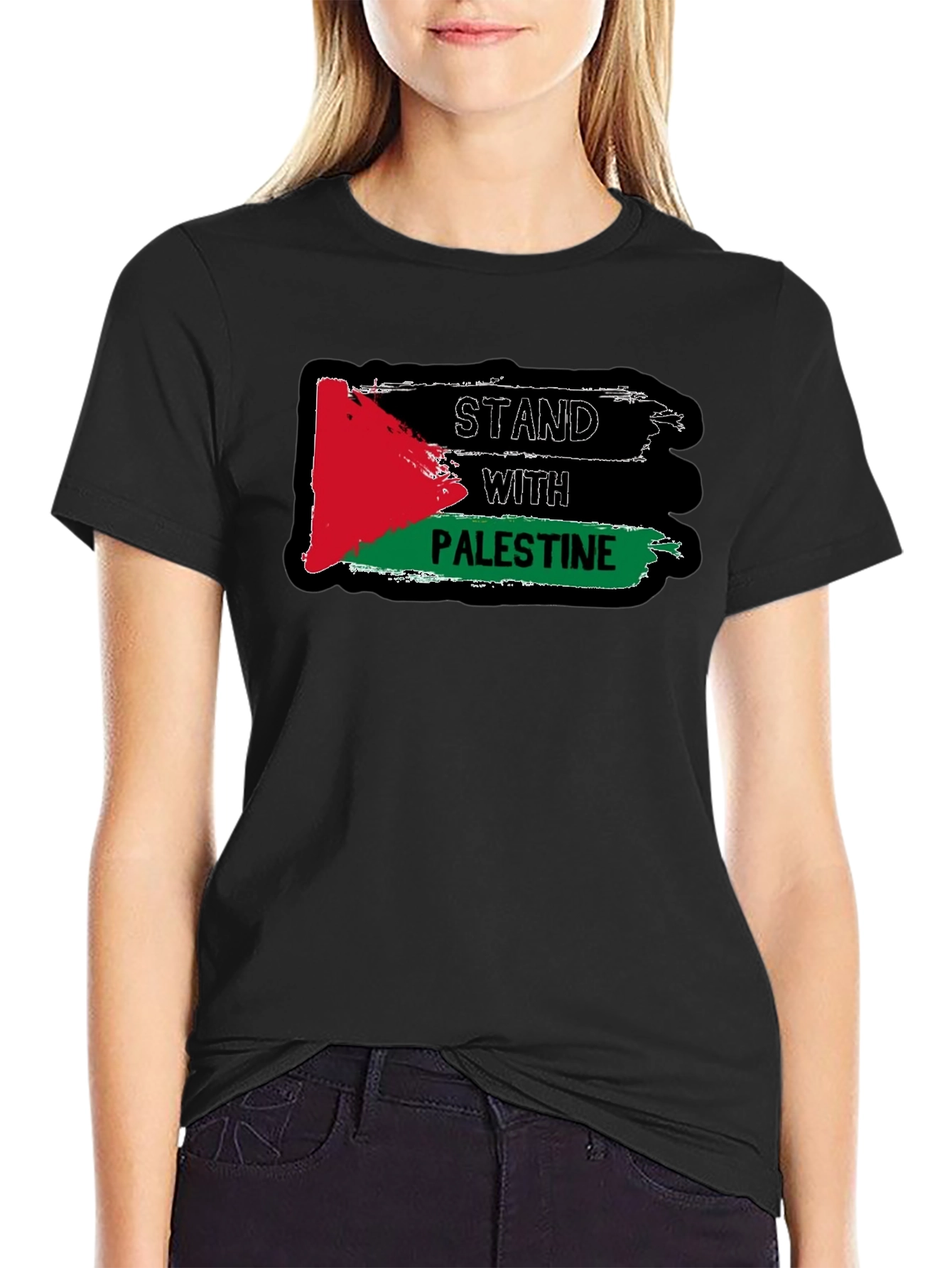 Stand With Palestine T-Shirt Black