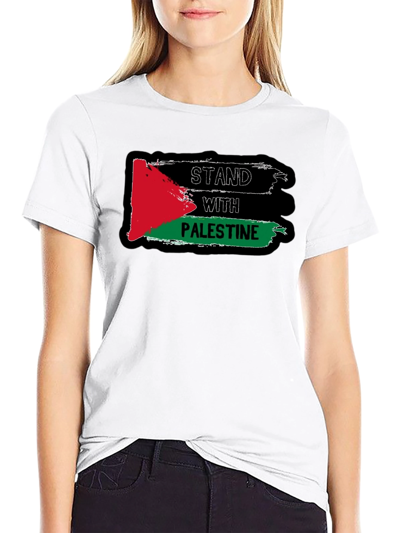 Stand With Palestine T-Shirt Black