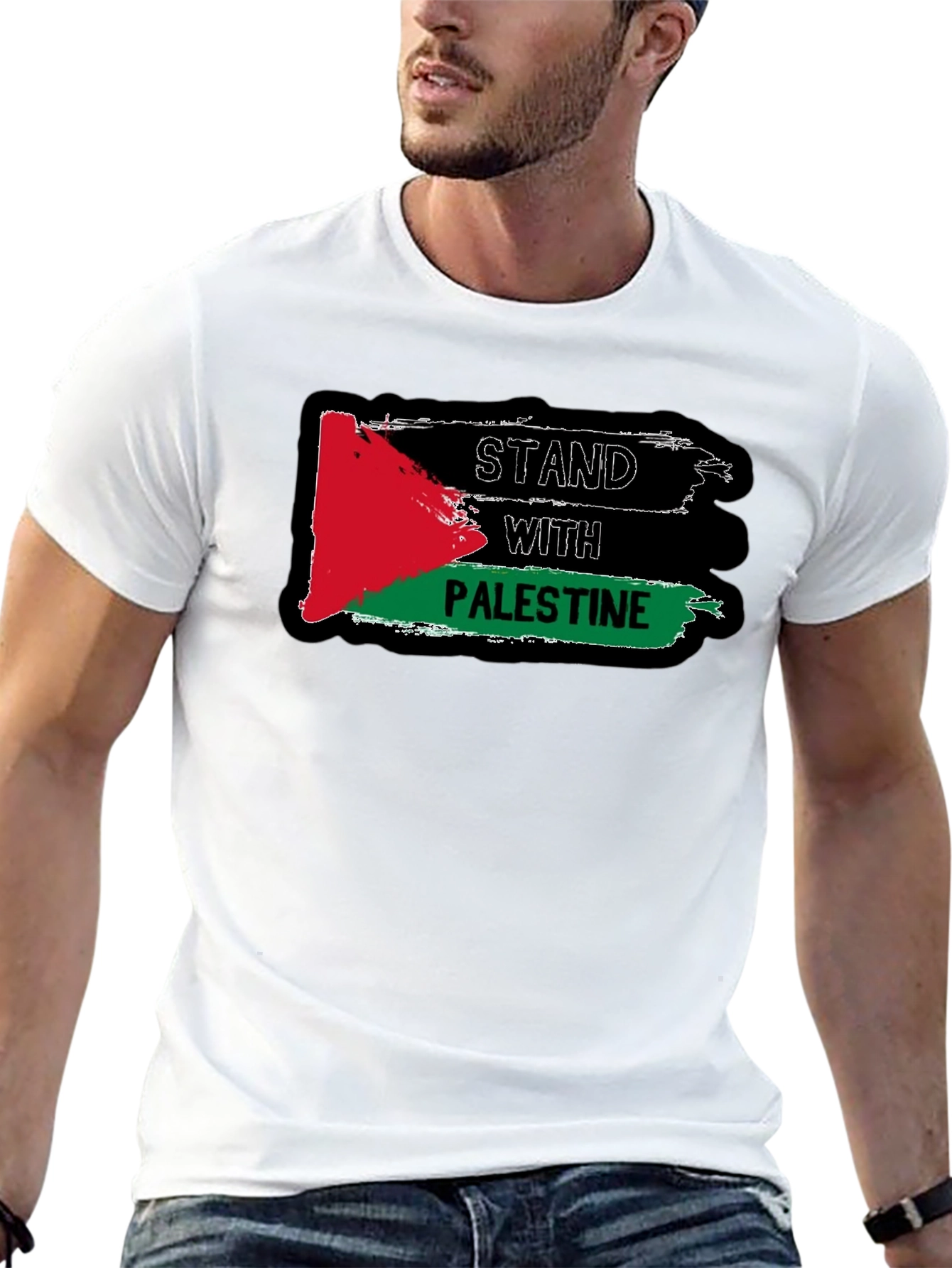 Stand With Palestine T-Shirt Black