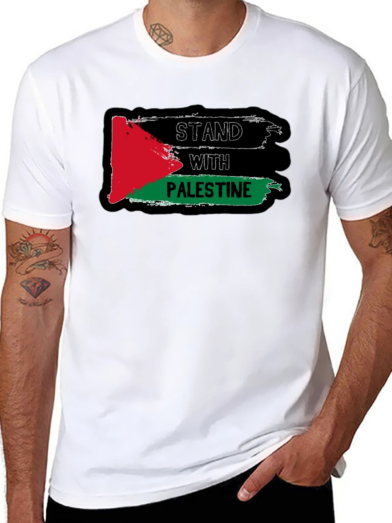 Stand With Palestine T-Shirt Black