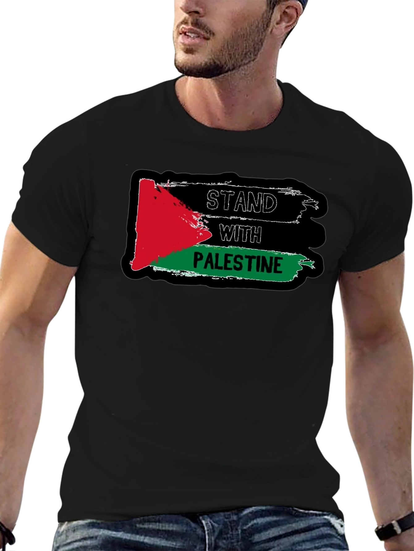 Stand With Palestine T-Shirt Black