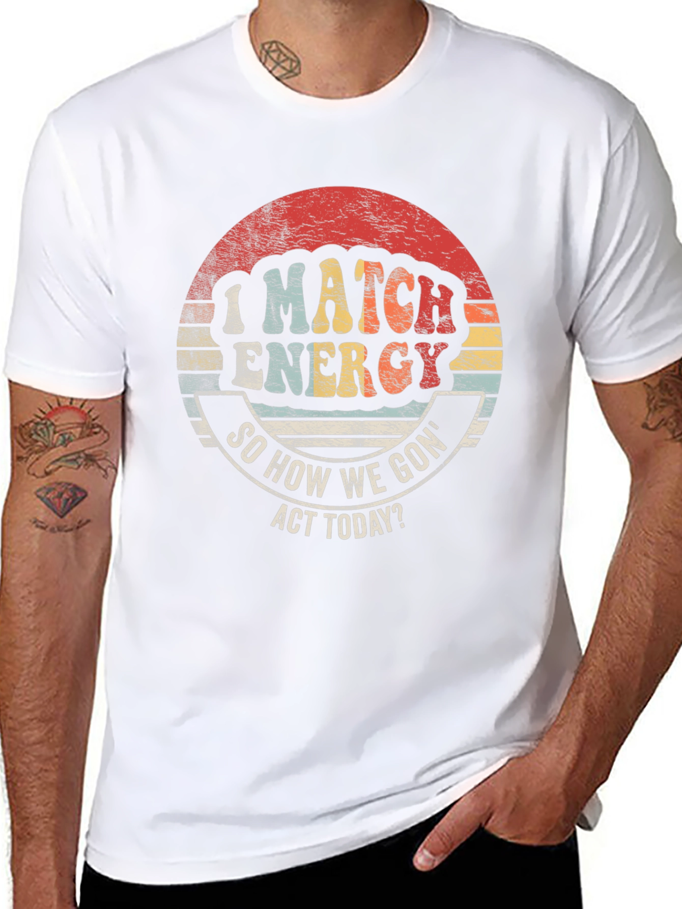 I Match Energy Retro Graphic Tee