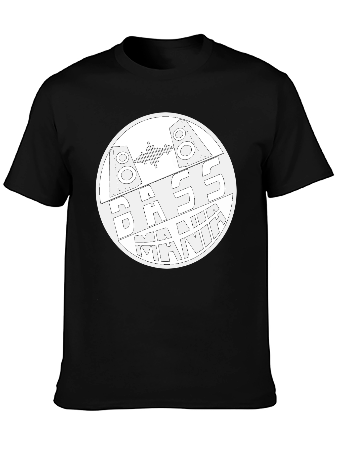 Bass Mania Graphic Tee - Black Cotton Blend