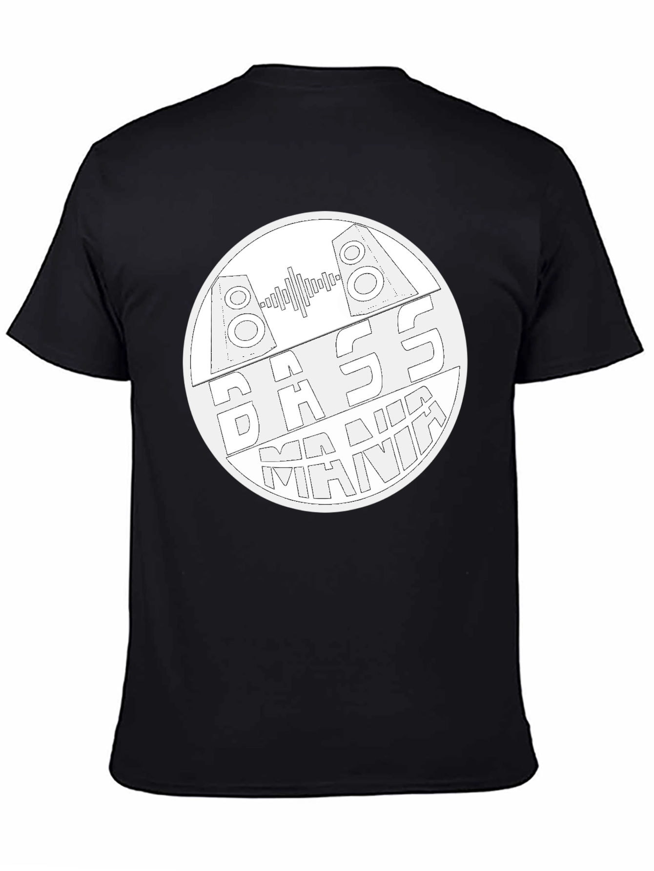 Bass Mania Graphic Tee - Black Cotton Blend