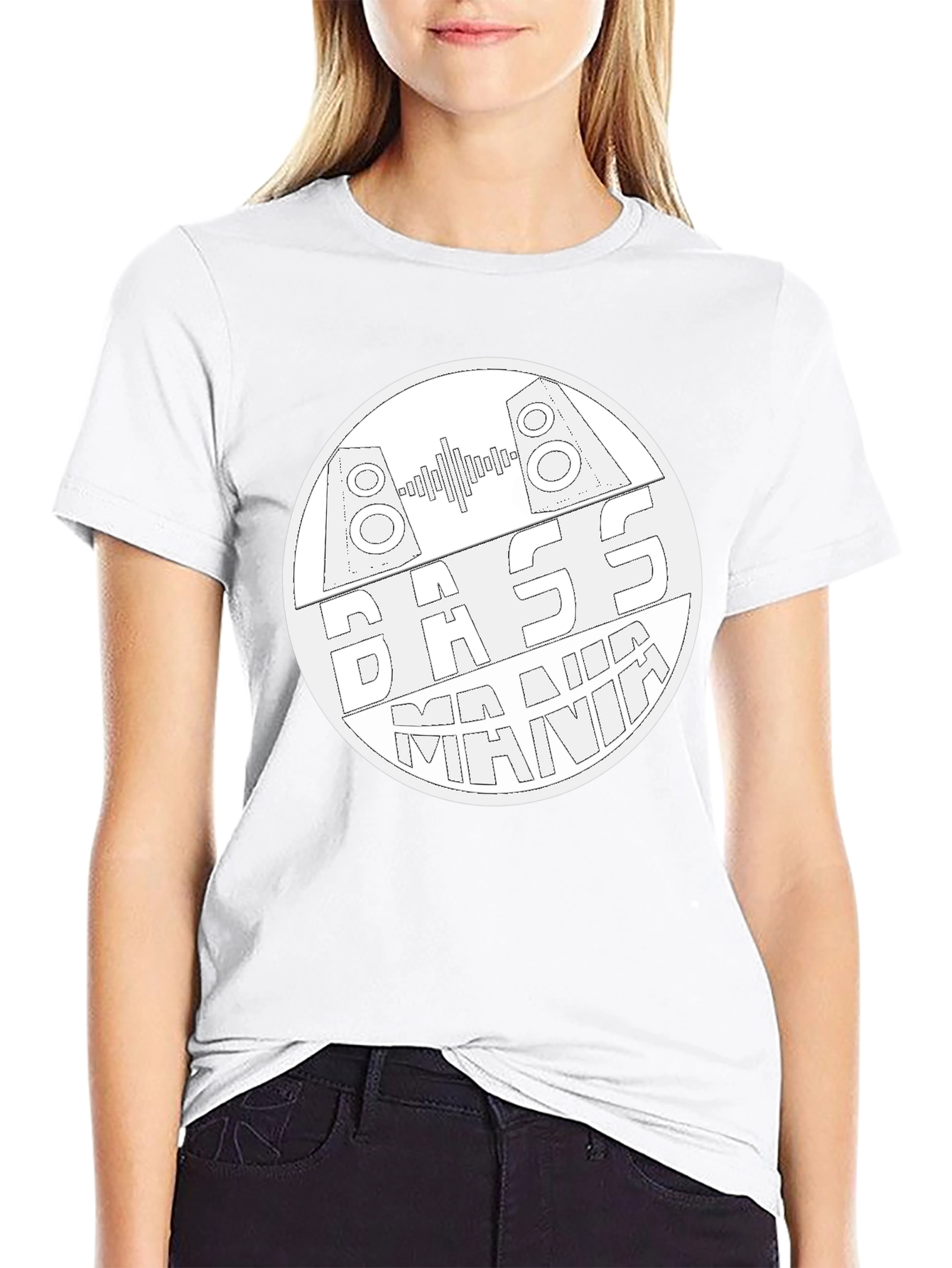 Bass Mania Graphic Tee - Black Cotton Blend