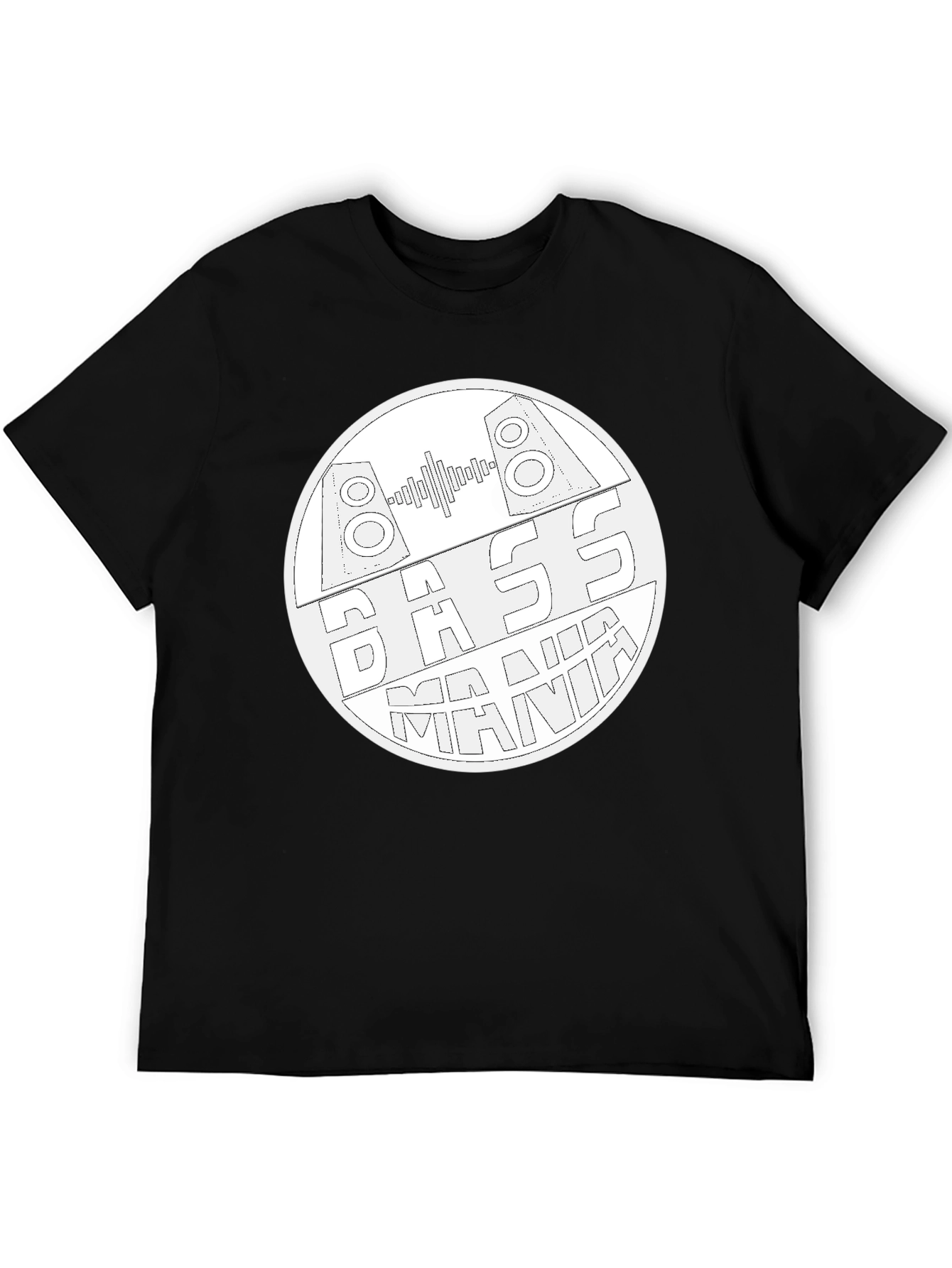 Bass Mania Graphic Tee - Black Cotton Blend