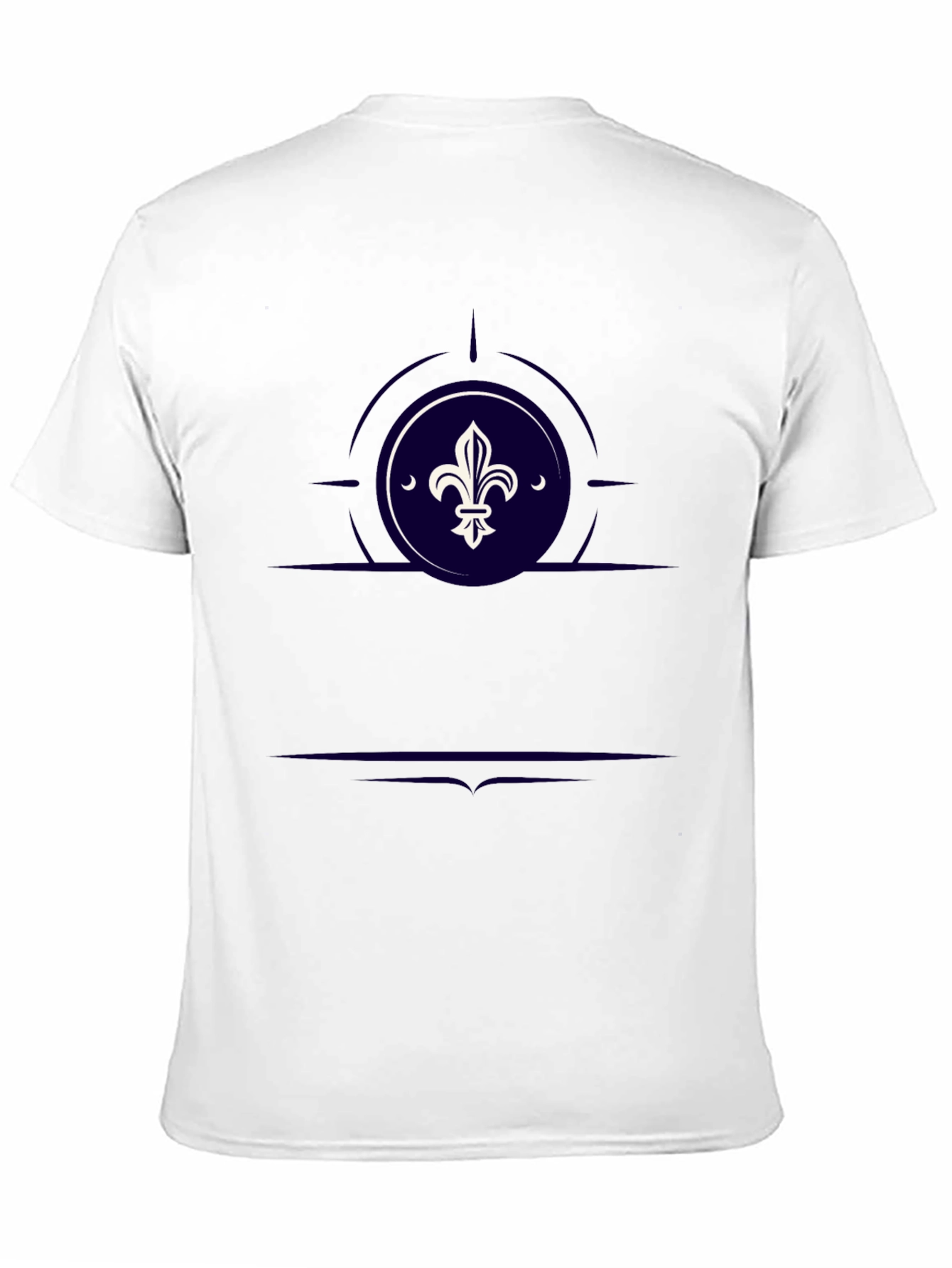 Fleur-de-lis Graphic Print Black T-Shirt
