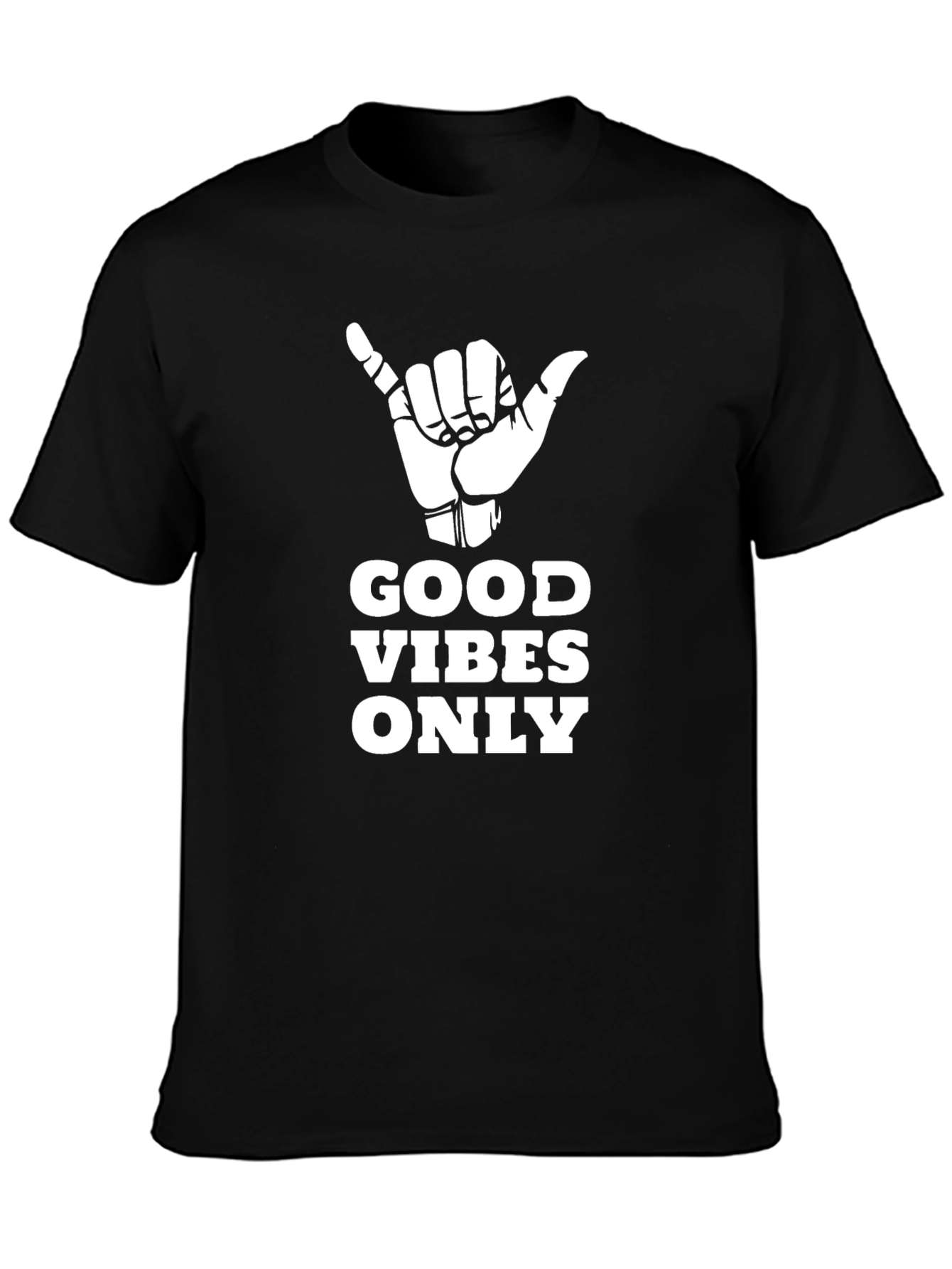 Good Vibes Only Black Graphic T-Shirt