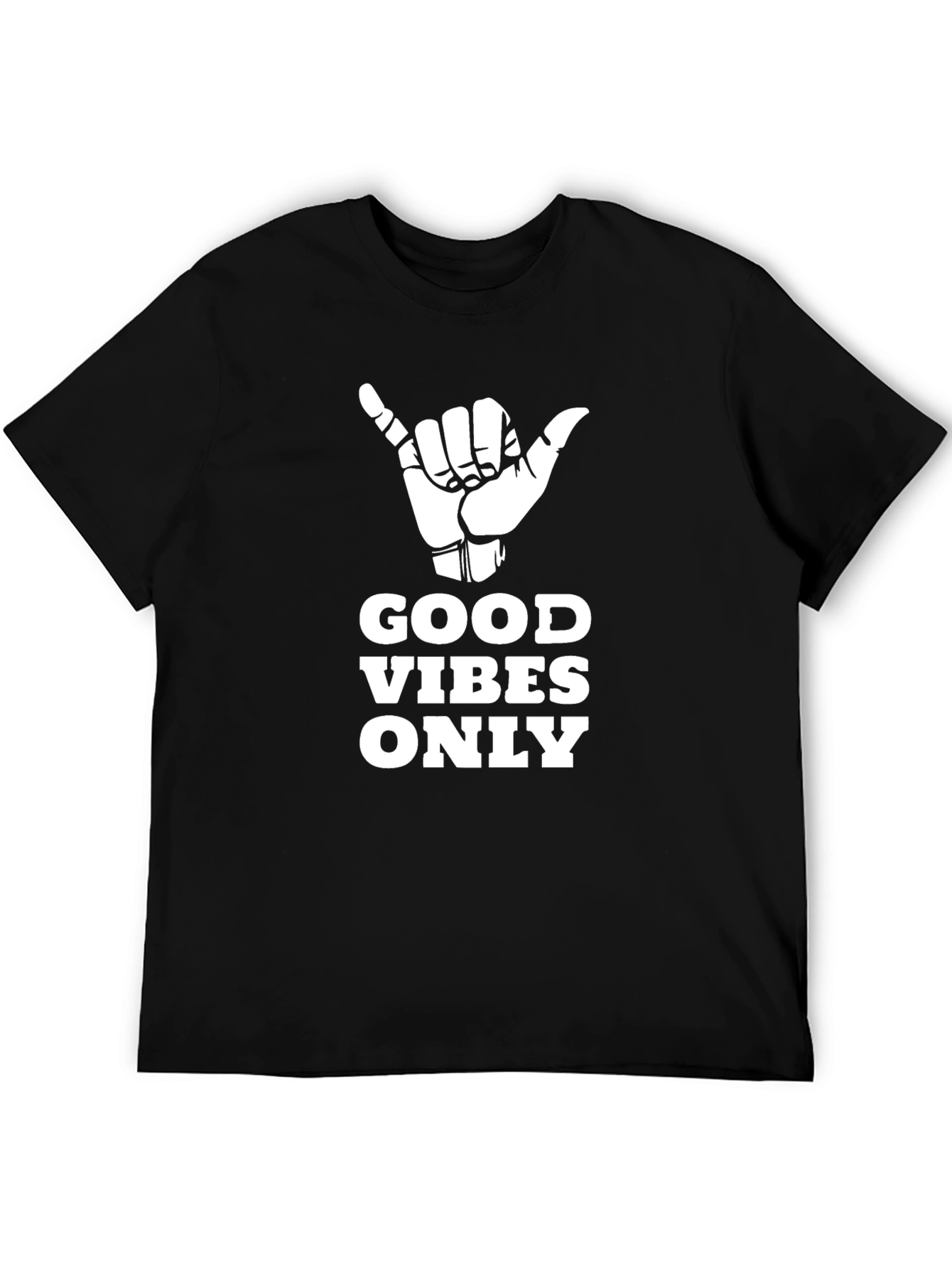 Good Vibes Only Black Graphic T-Shirt