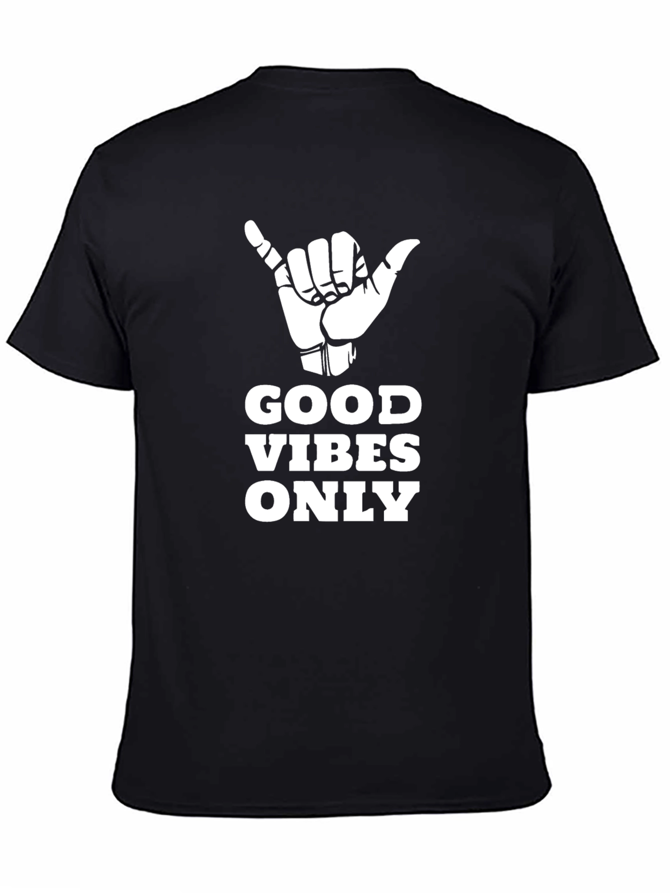 Good Vibes Only Black Graphic T-Shirt