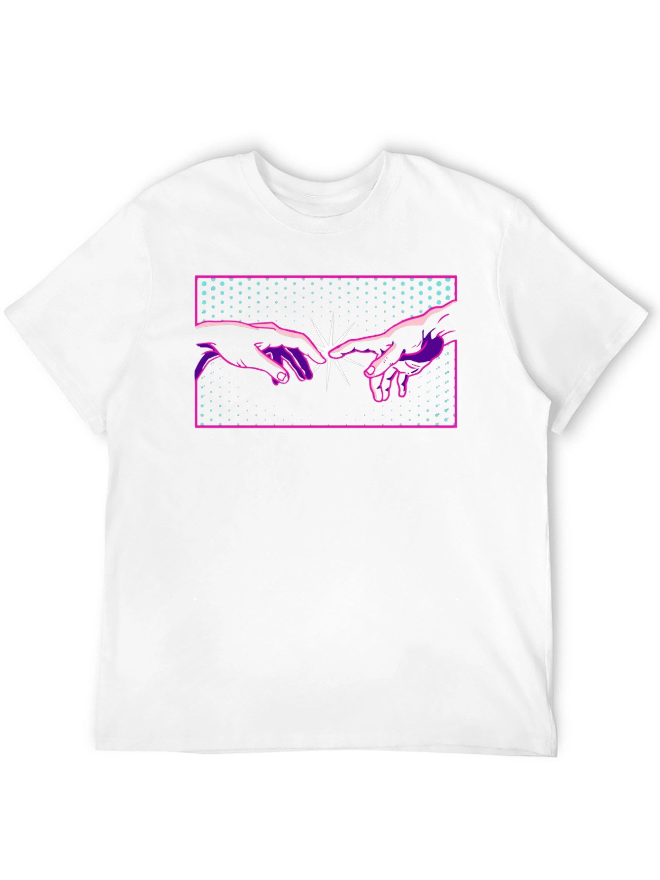Creation Hands Graphic T-Shirt - Black Crew Neck