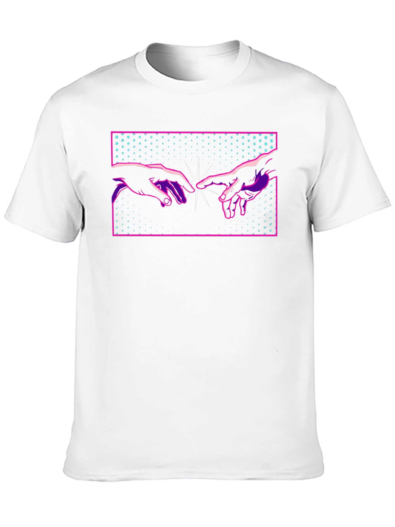 Creation Hands Graphic T-Shirt - Black Crew Neck