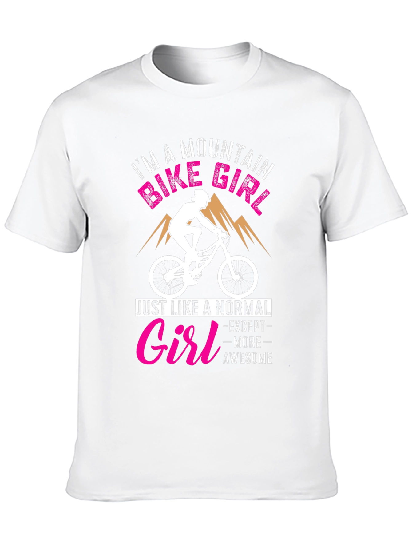 Mountain Bike Girl Graphic Tee - Awesome Rider