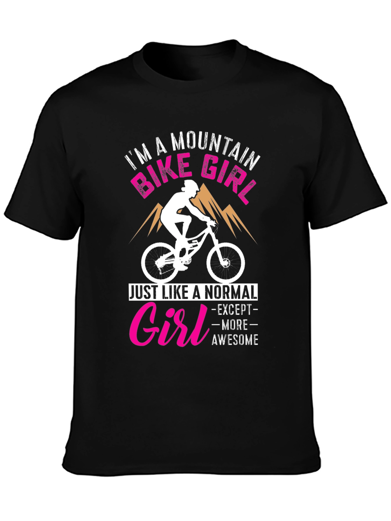 Mountain Bike Girl Graphic Tee - Awesome Rider