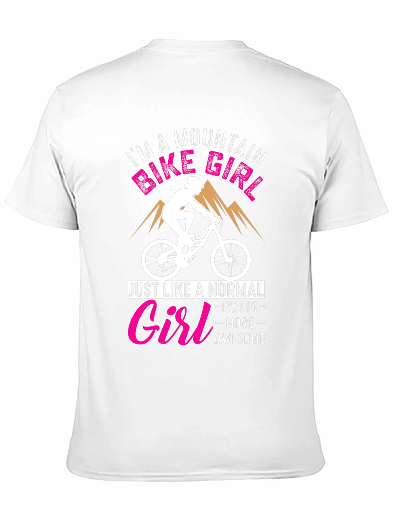 Mountain Bike Girl Graphic Tee - Awesome Rider