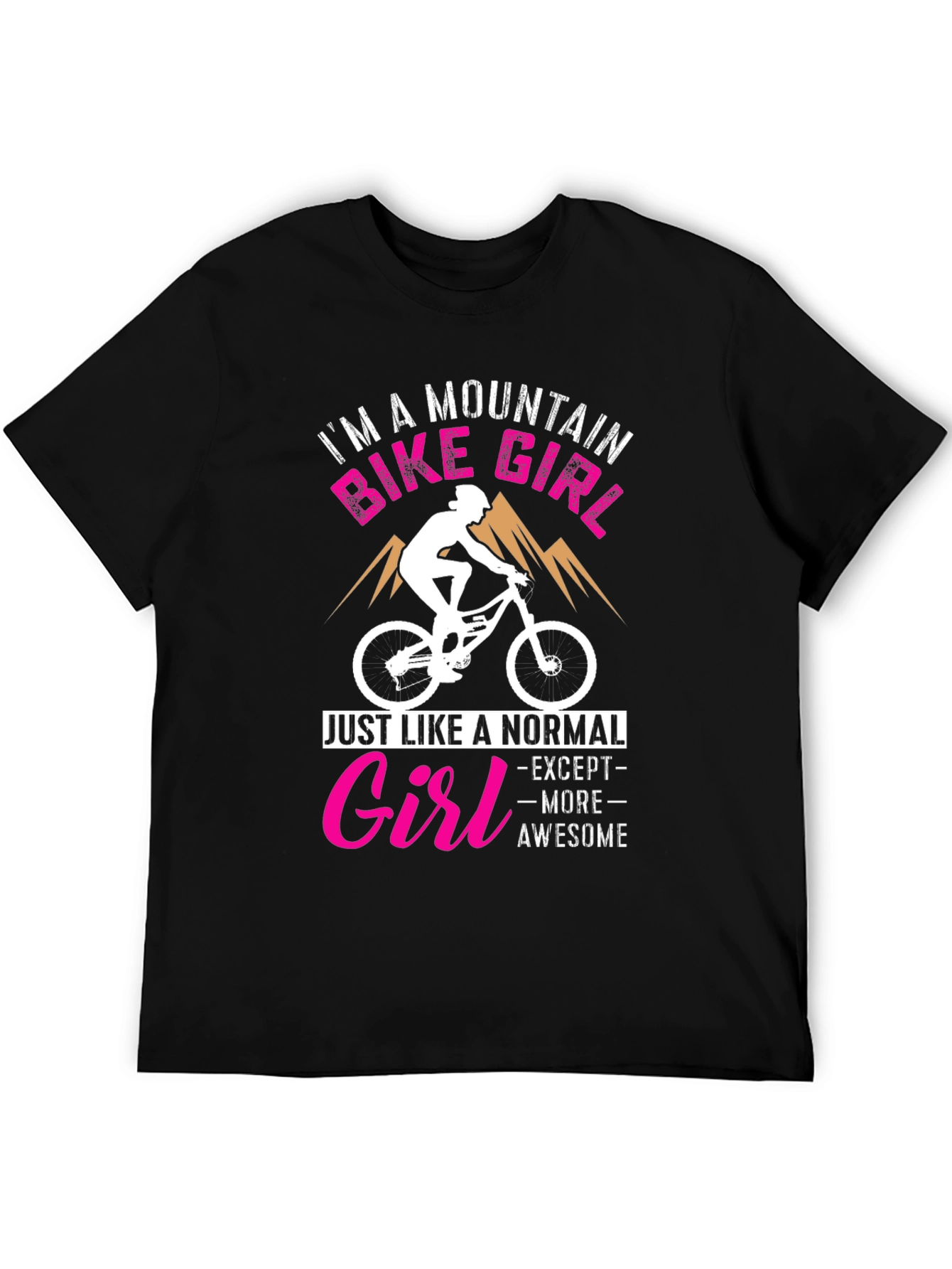 Mountain Bike Girl Graphic Tee - Awesome Rider