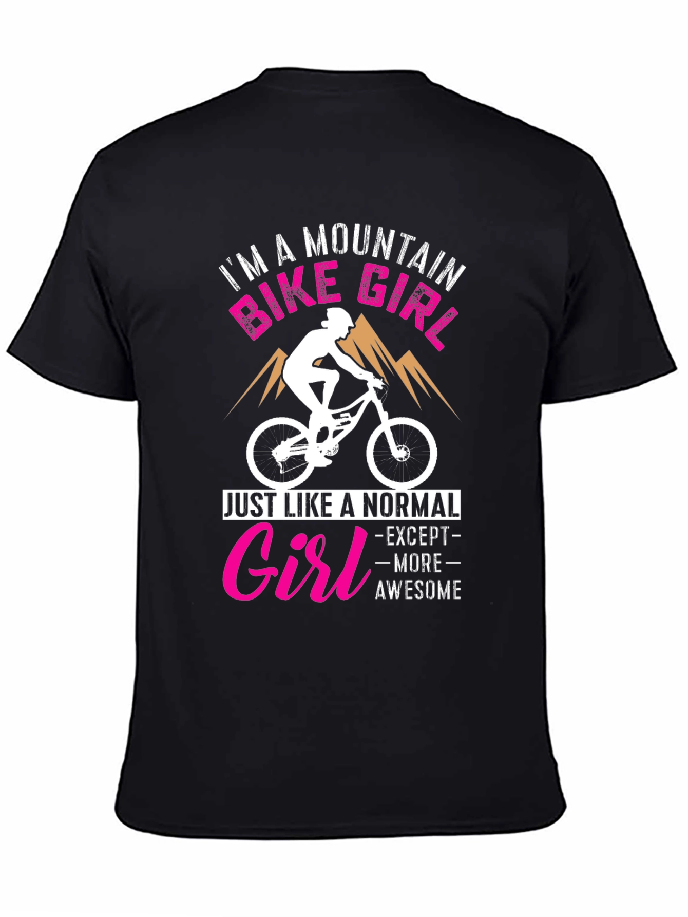 Mountain Bike Girl Graphic Tee - Awesome Rider