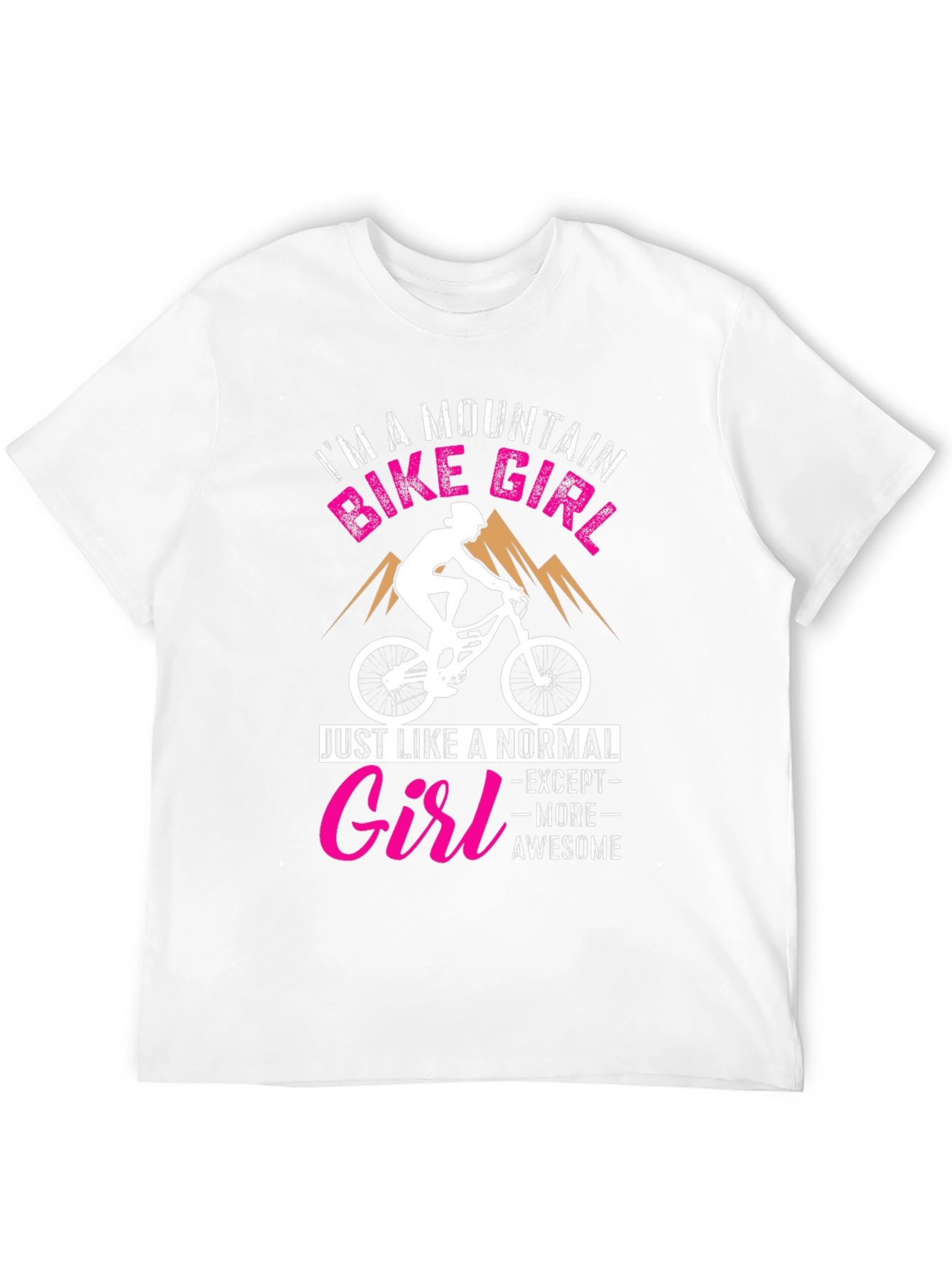 Mountain Bike Girl Graphic Tee - Awesome Rider