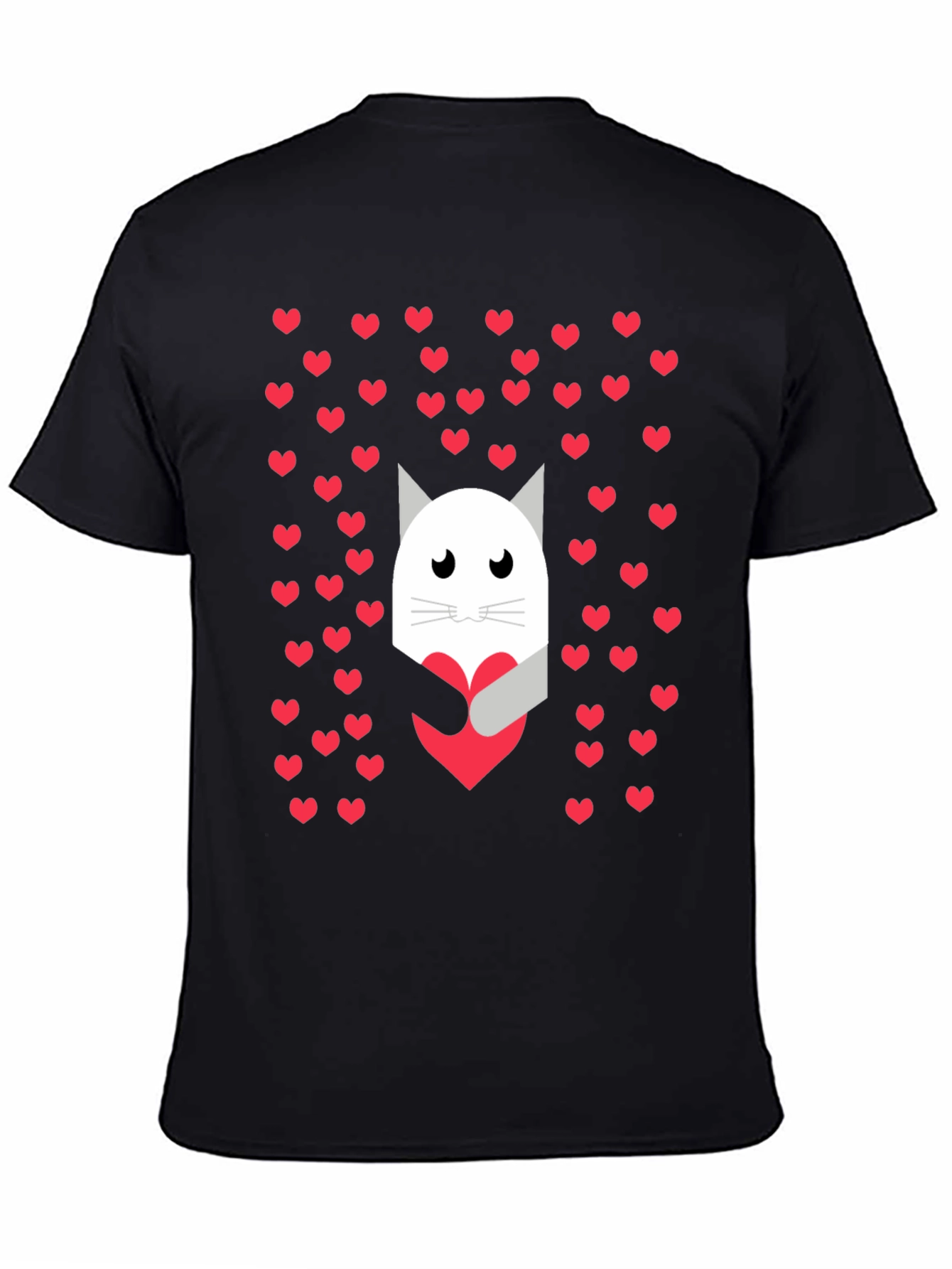 Cat Heart Hug Graphic Tee - Valentines Day