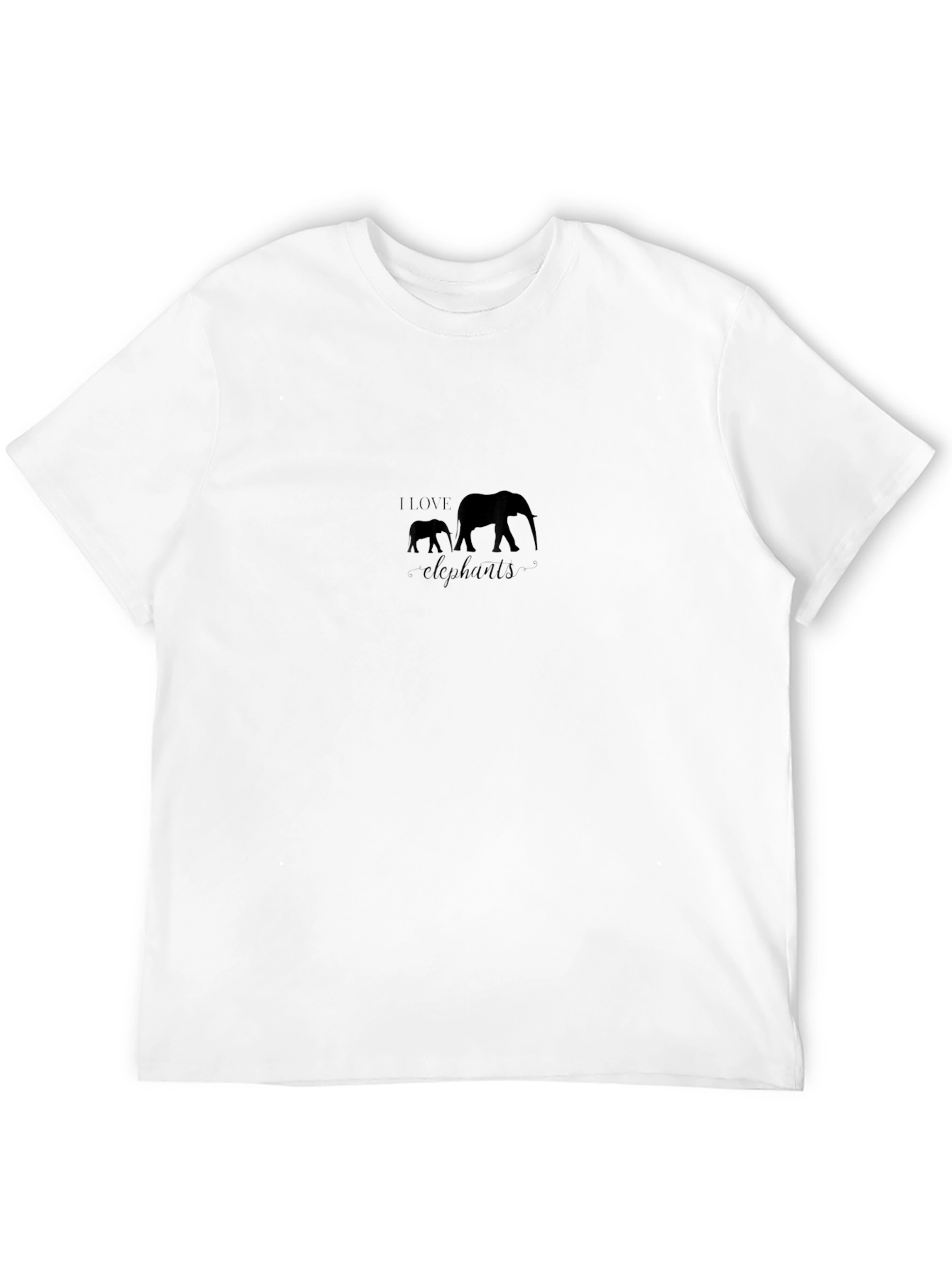 Black Love Elephants Graphic T-Shirt