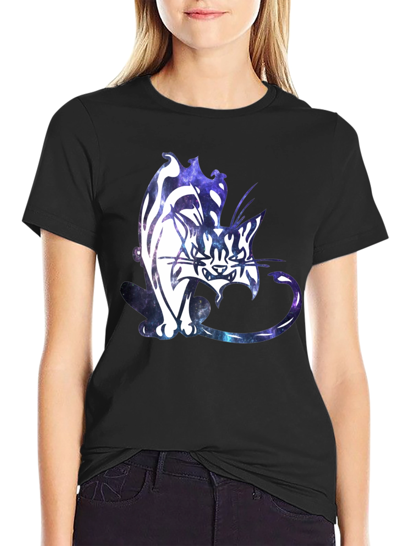 Galaxy Cat Graphic T-Shirt - Unique Design
