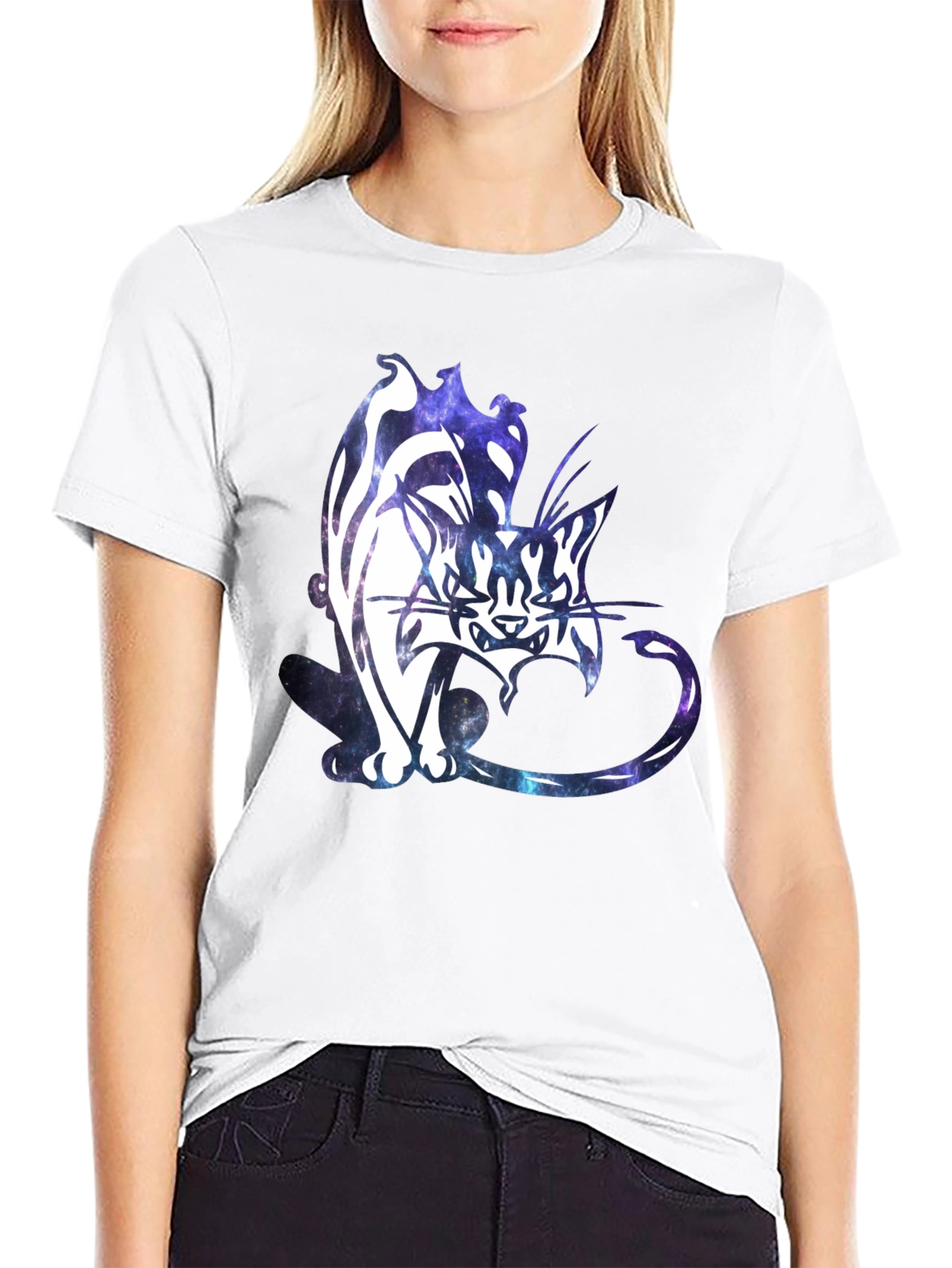 Galaxy Cat Graphic T-Shirt - Unique Design