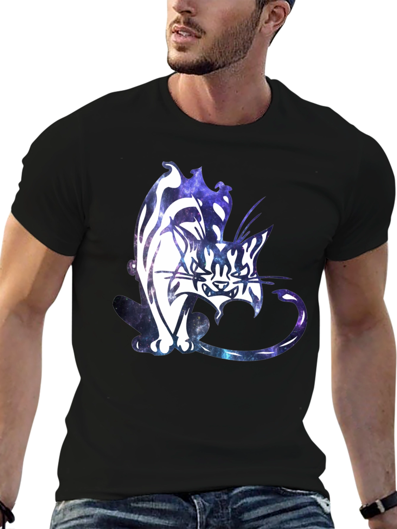 Galaxy Cat Graphic T-Shirt - Unique Design
