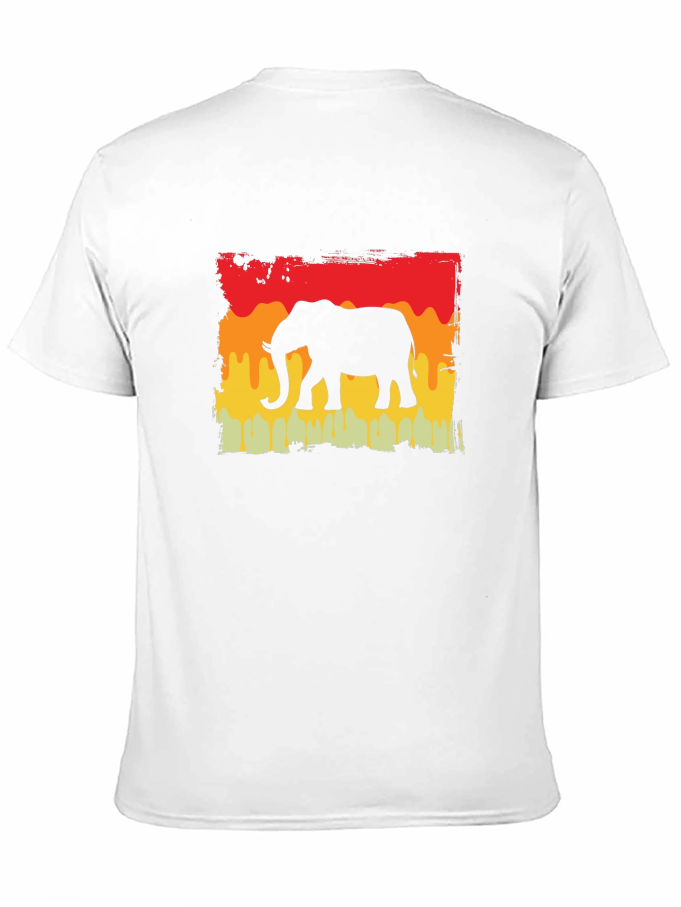 Elephant Silhouette Graphic Tee - Retro Style
