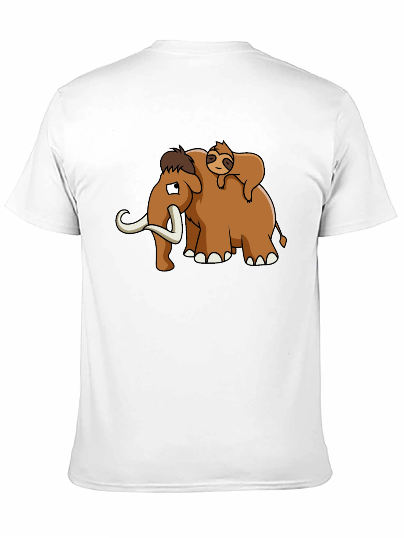 Mammoth & Sloth Graphic Tee - Black Cotton