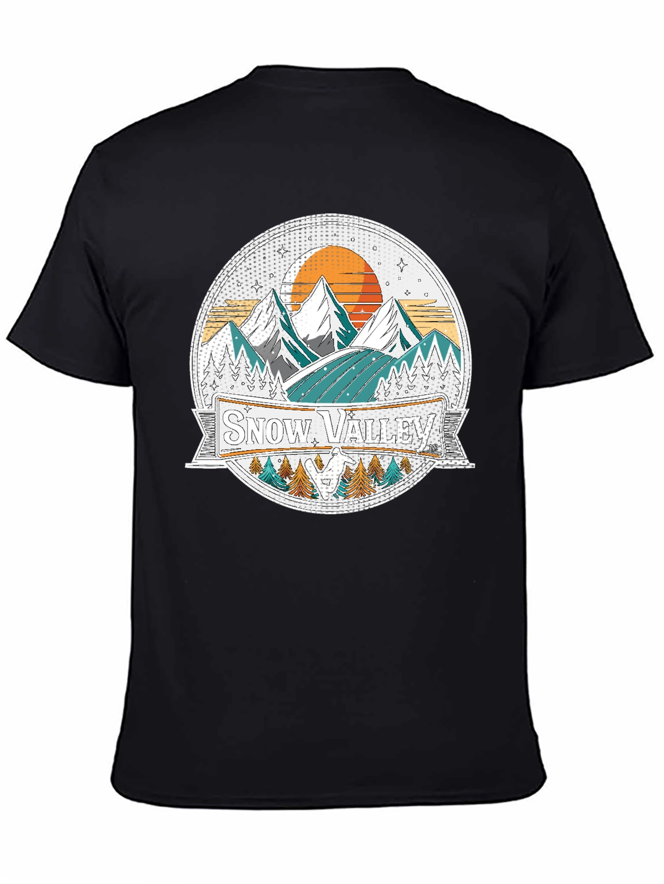 Snow Valley Graphic Tee - Mountain Adventure