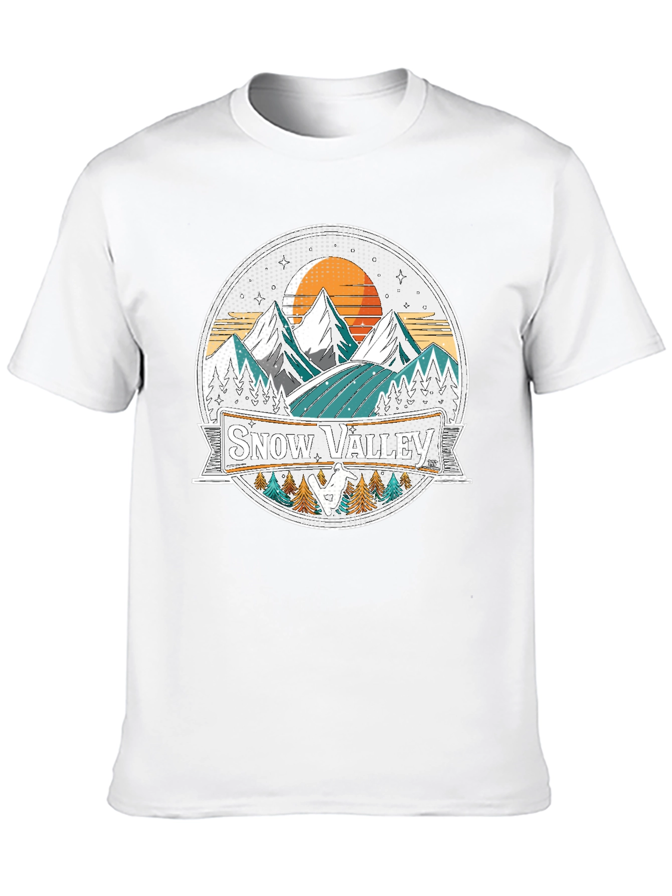 Snow Valley Graphic Tee - Mountain Adventure