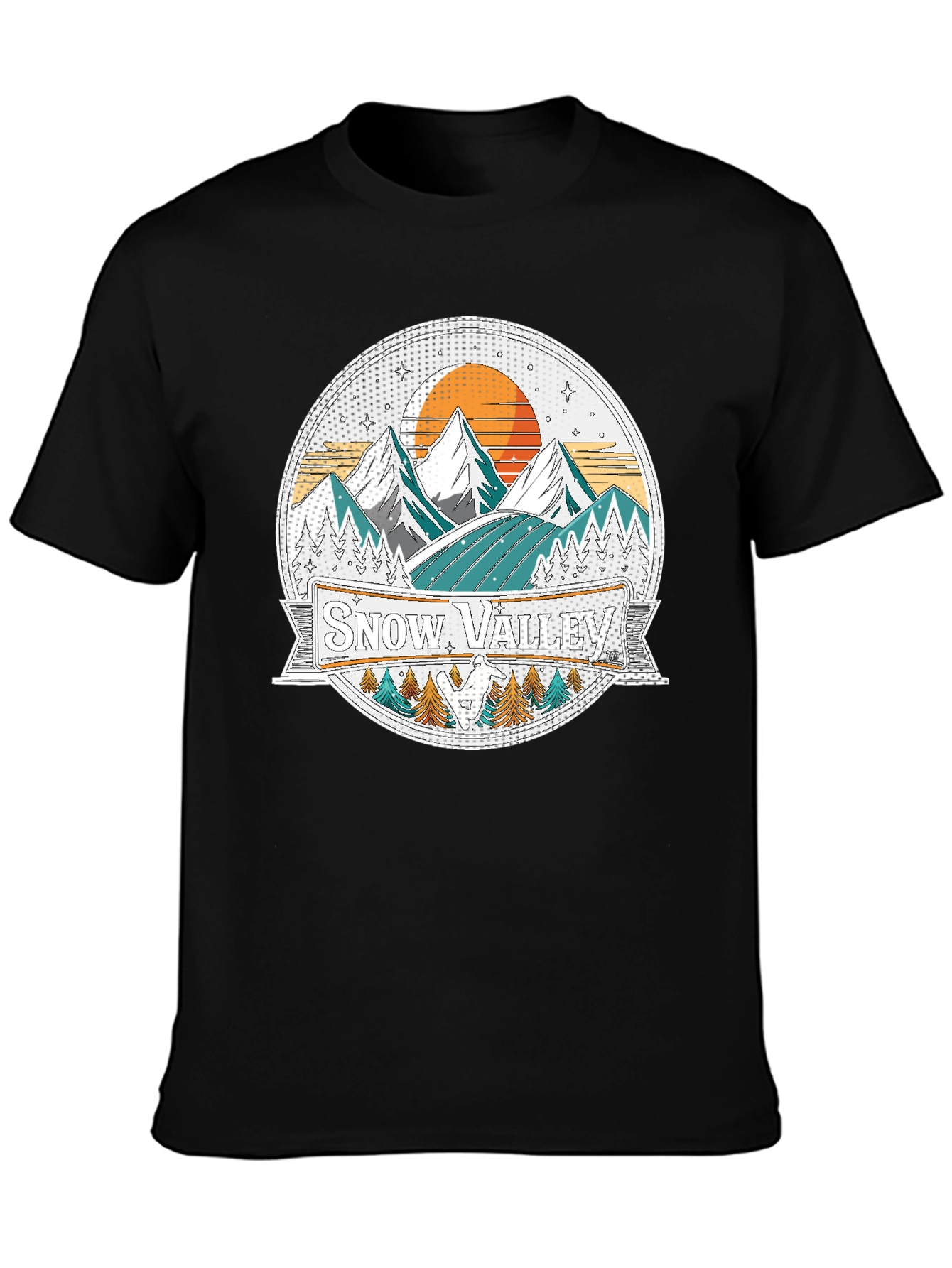 Snow Valley Graphic Tee - Mountain Adventure