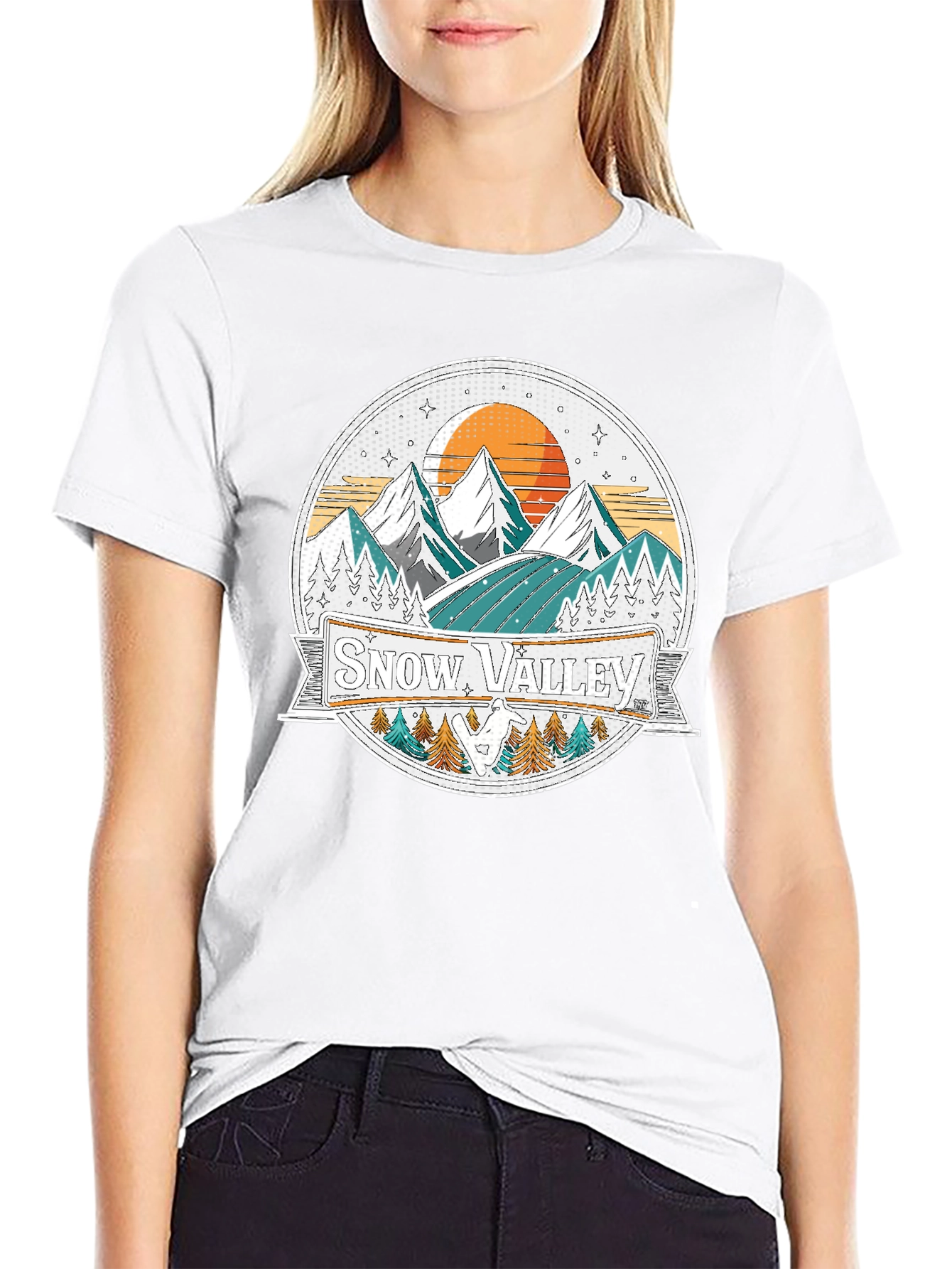 Snow Valley Graphic Tee - Mountain Adventure