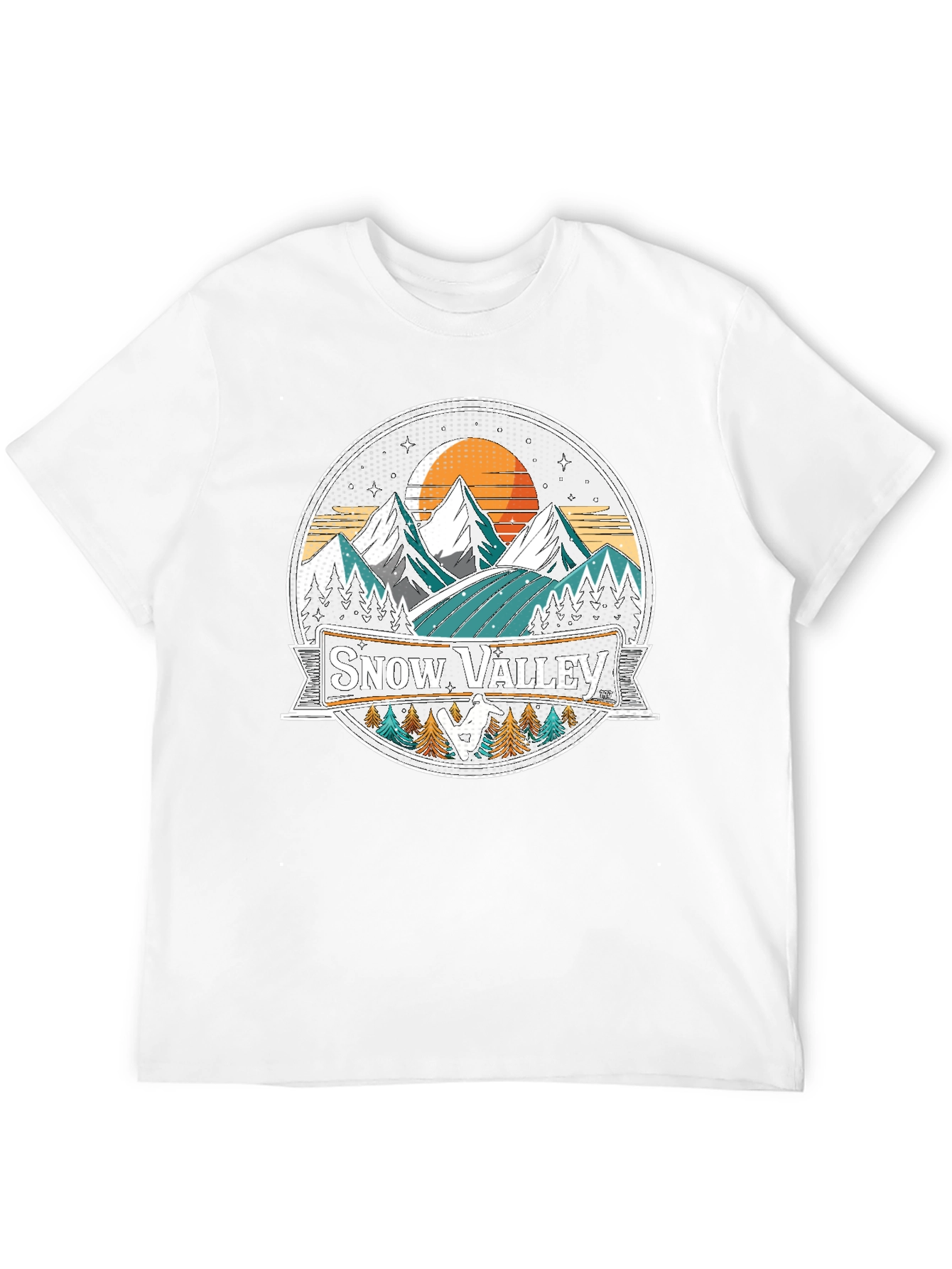 Snow Valley Graphic Tee - Mountain Adventure