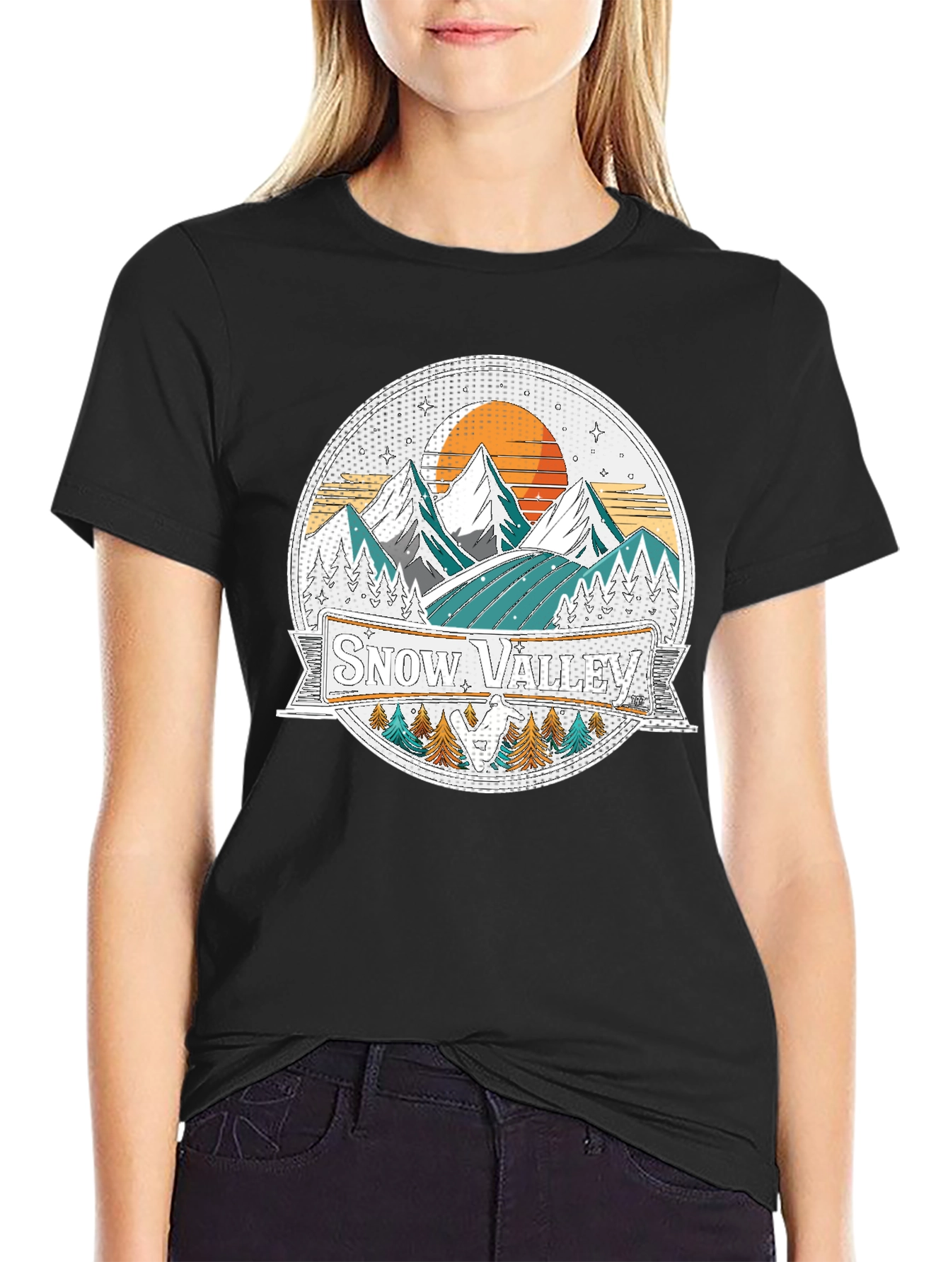 Snow Valley Graphic Tee - Mountain Adventure
