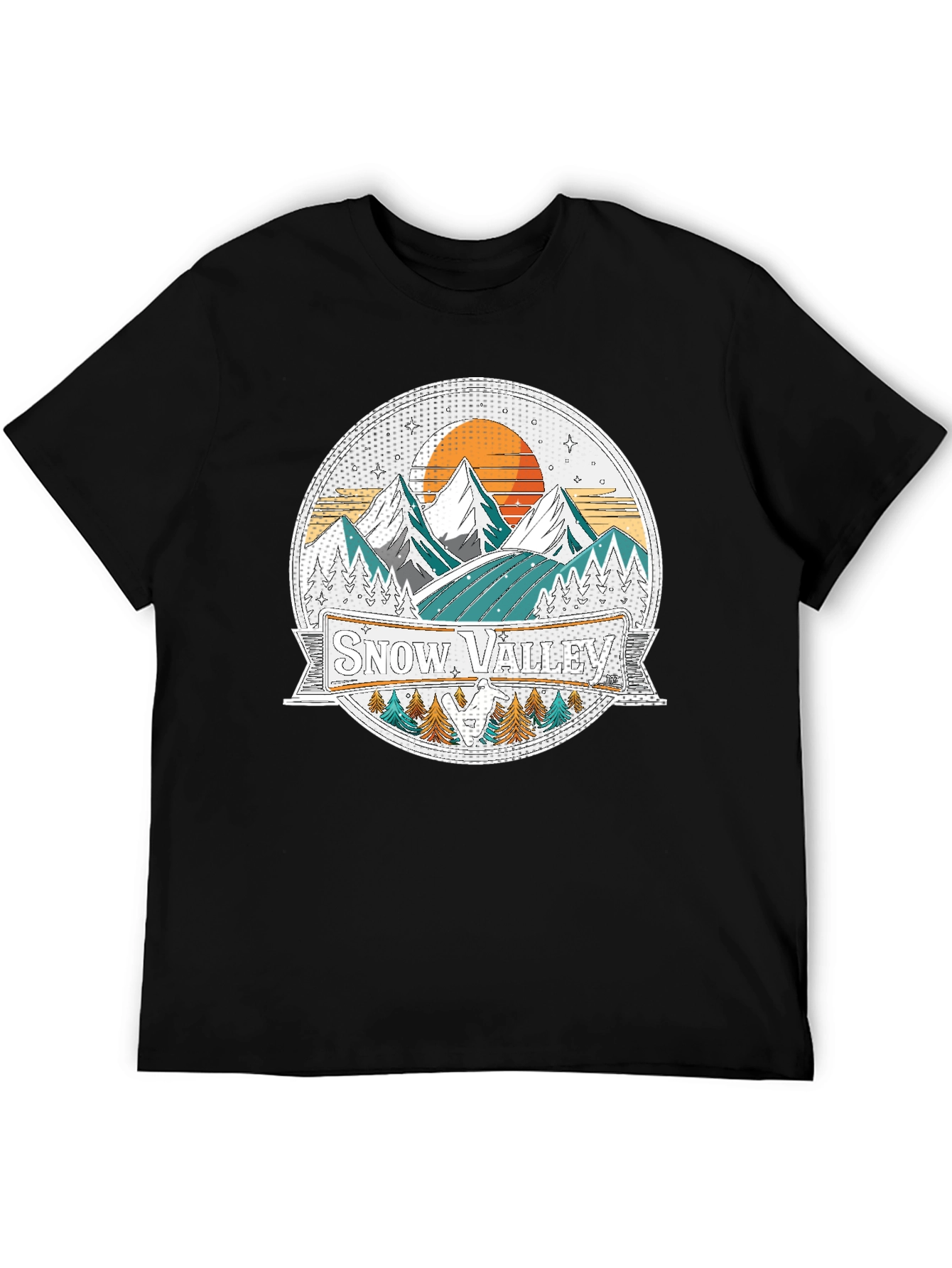Snow Valley Graphic Tee - Mountain Adventure