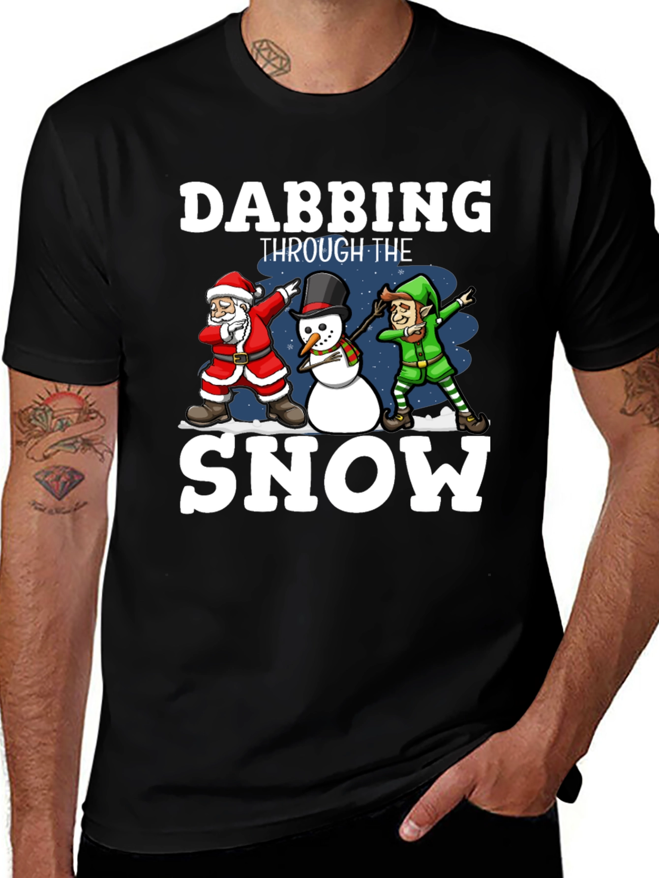 Dabbing Through the Snow Christmas T-Shirt