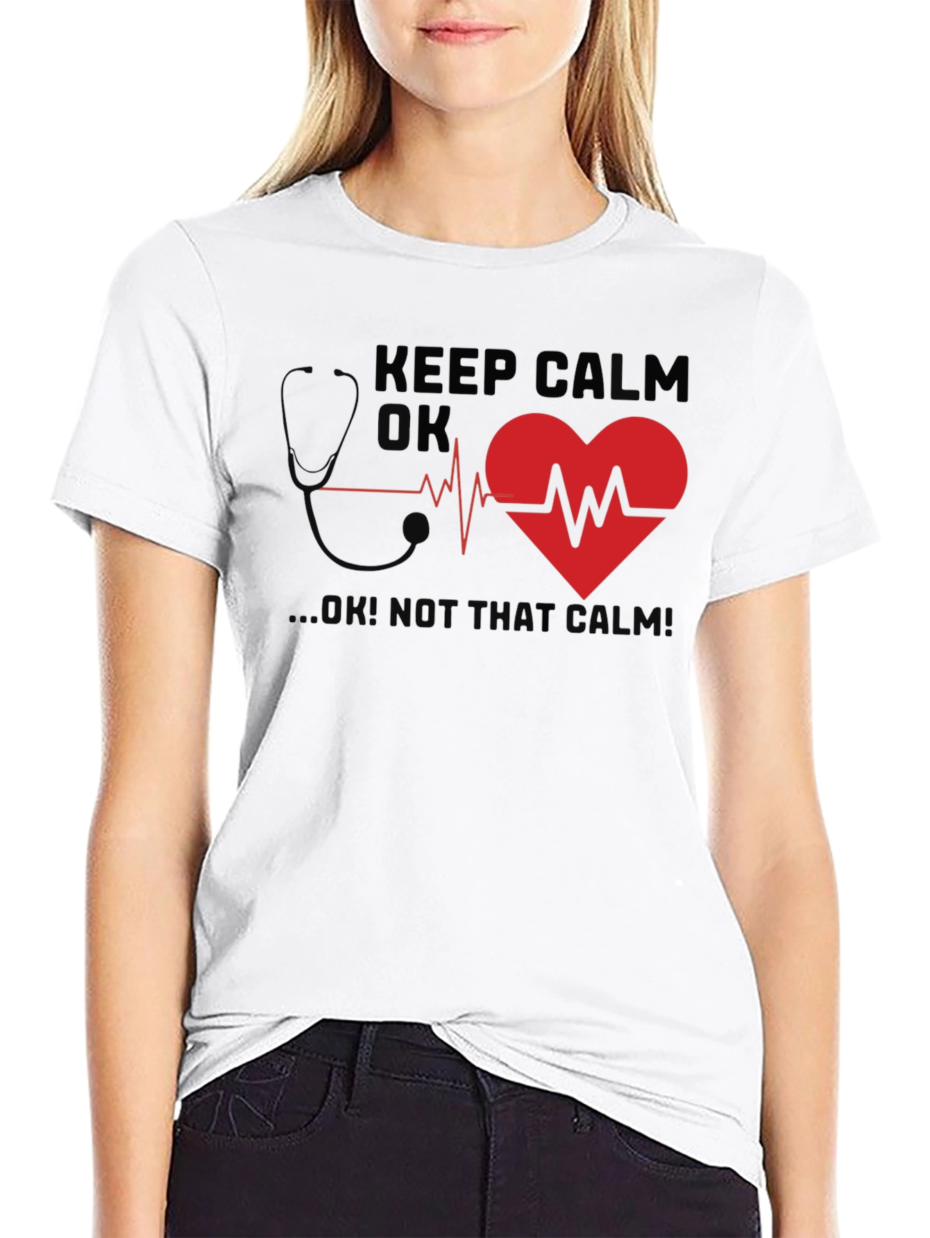 Keep Calm Heartbeat Graphic T-Shirt