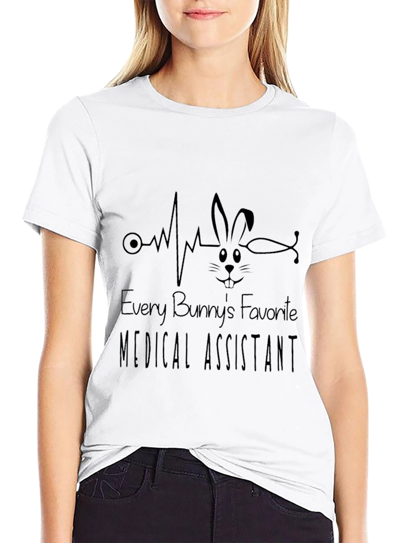 Bunny Medical Assistant Graphic T-Shirt