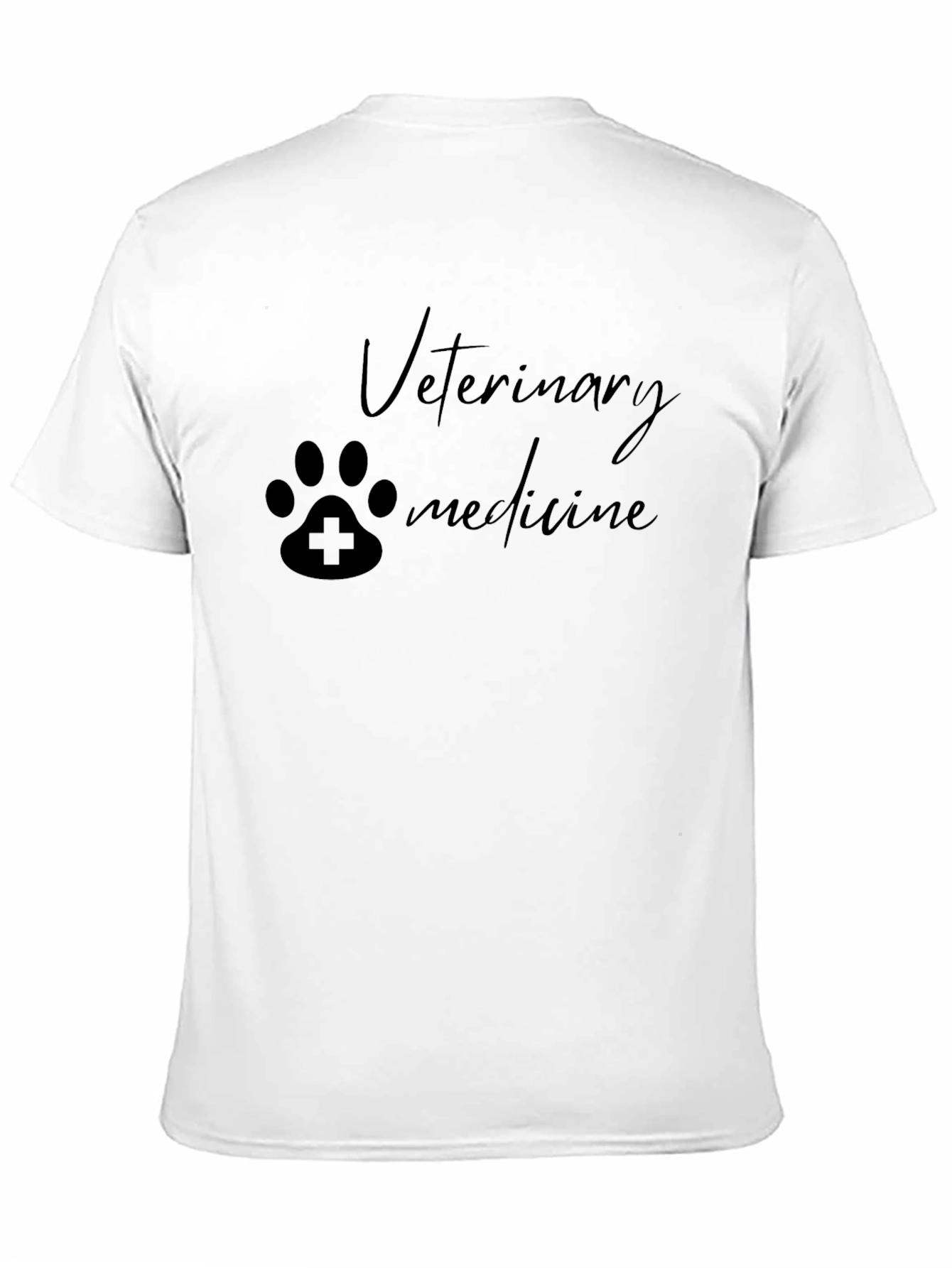 Veterinary Medicine Paw Print T-Shirt - Black